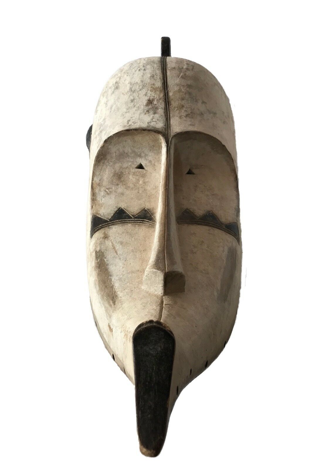 #1334 Lg Fang Mask Elongated Face Gabon African Mask 28.5" H