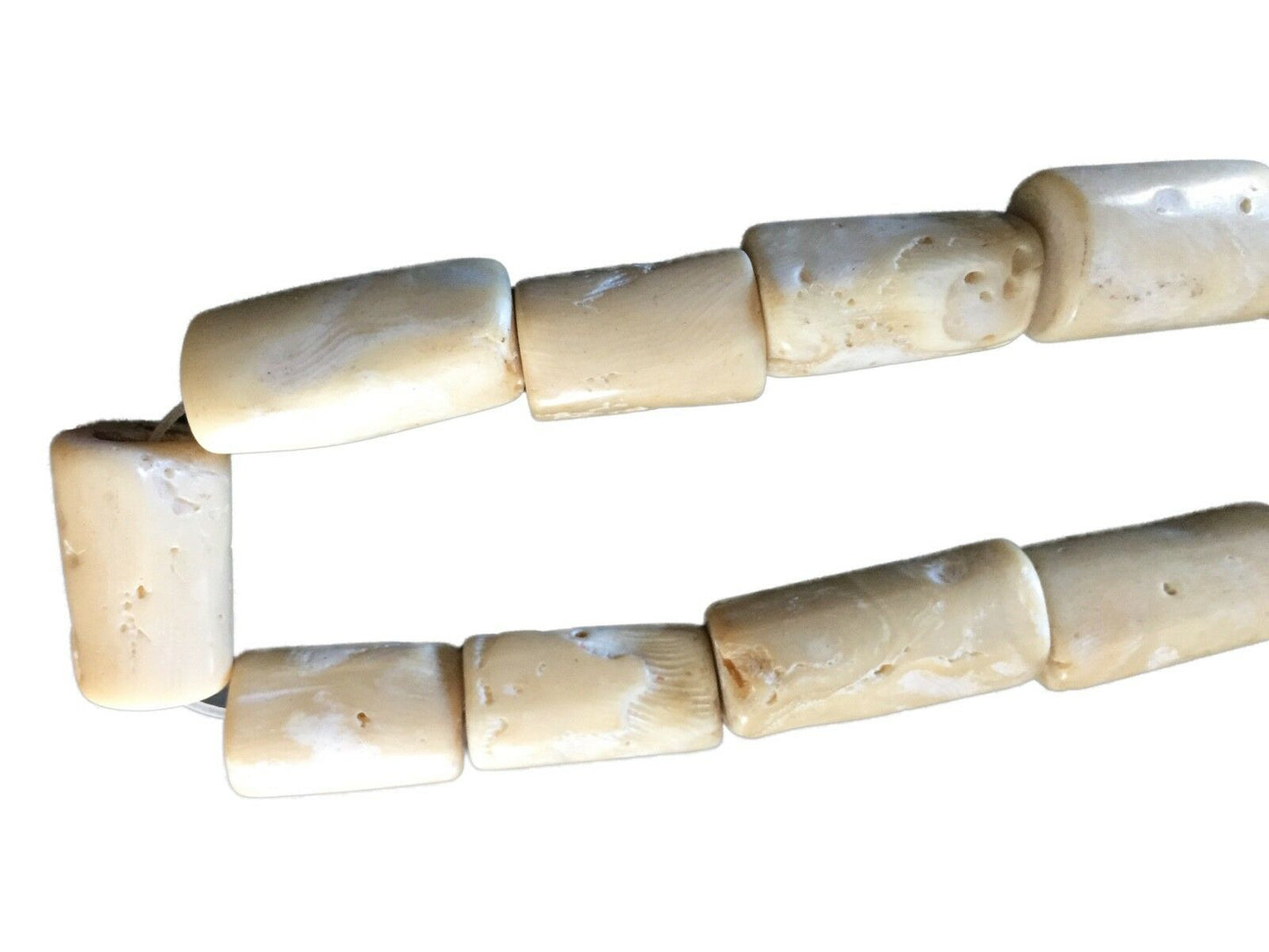 Superb Trade African Natural white Coral 35 Beads