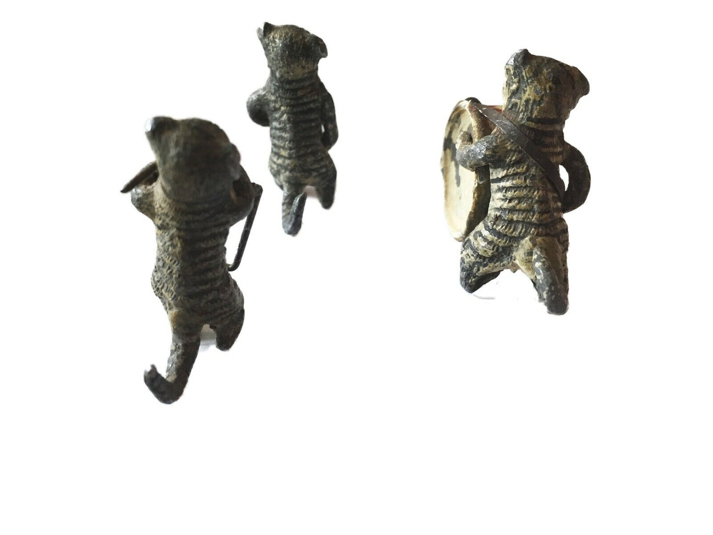 19th Century  3 Figurines Of Cats-Musicians. Vienna Bronze. Austria # 2080