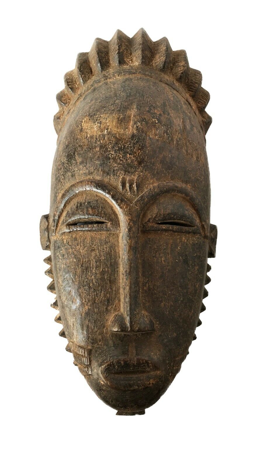 #1430 Superb African Baule Portrait Mask Cote D'ivoire 15" H