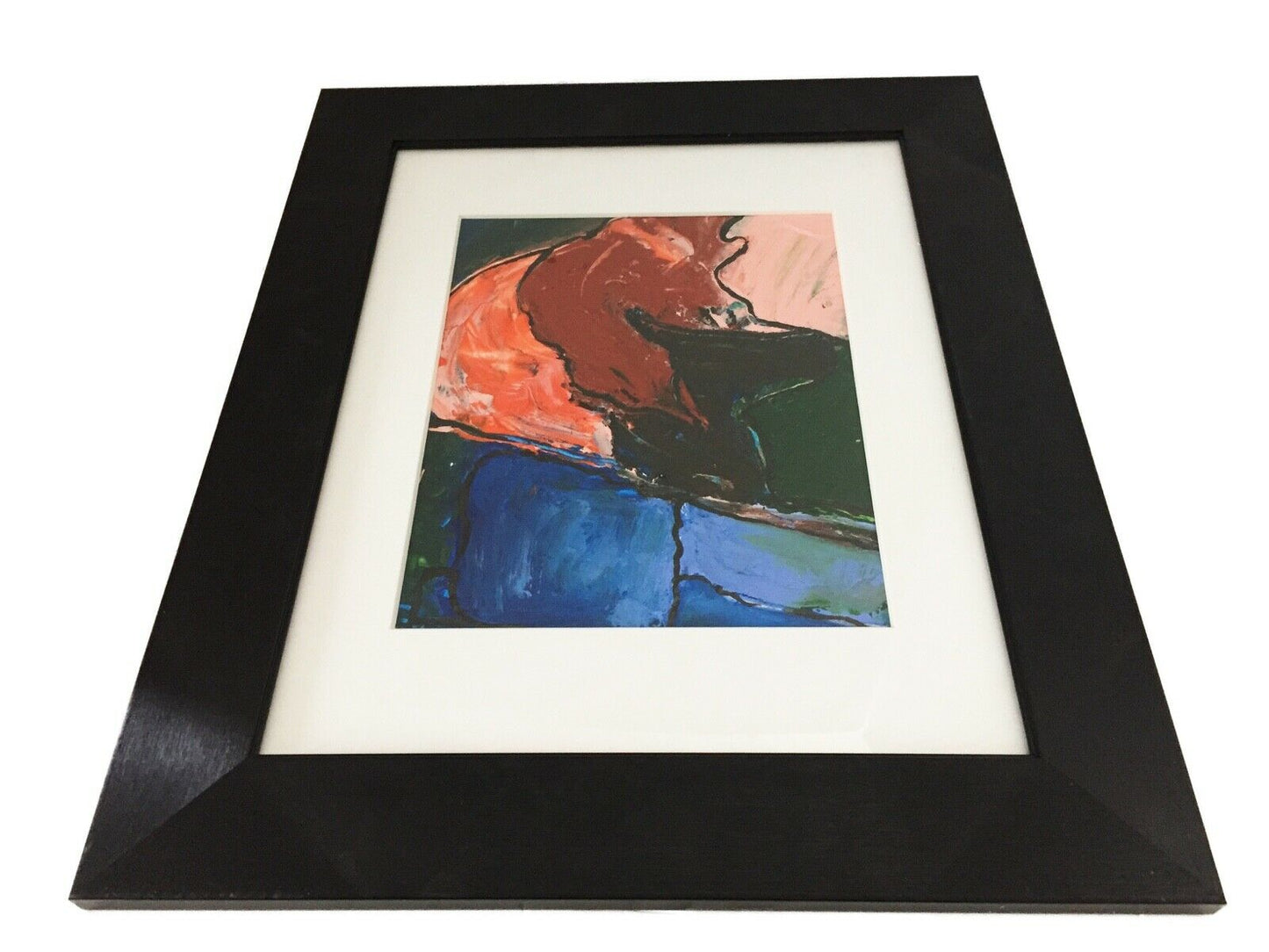 Acrylic on Paper Framed Abstract 17.75" by 14.75" #2005