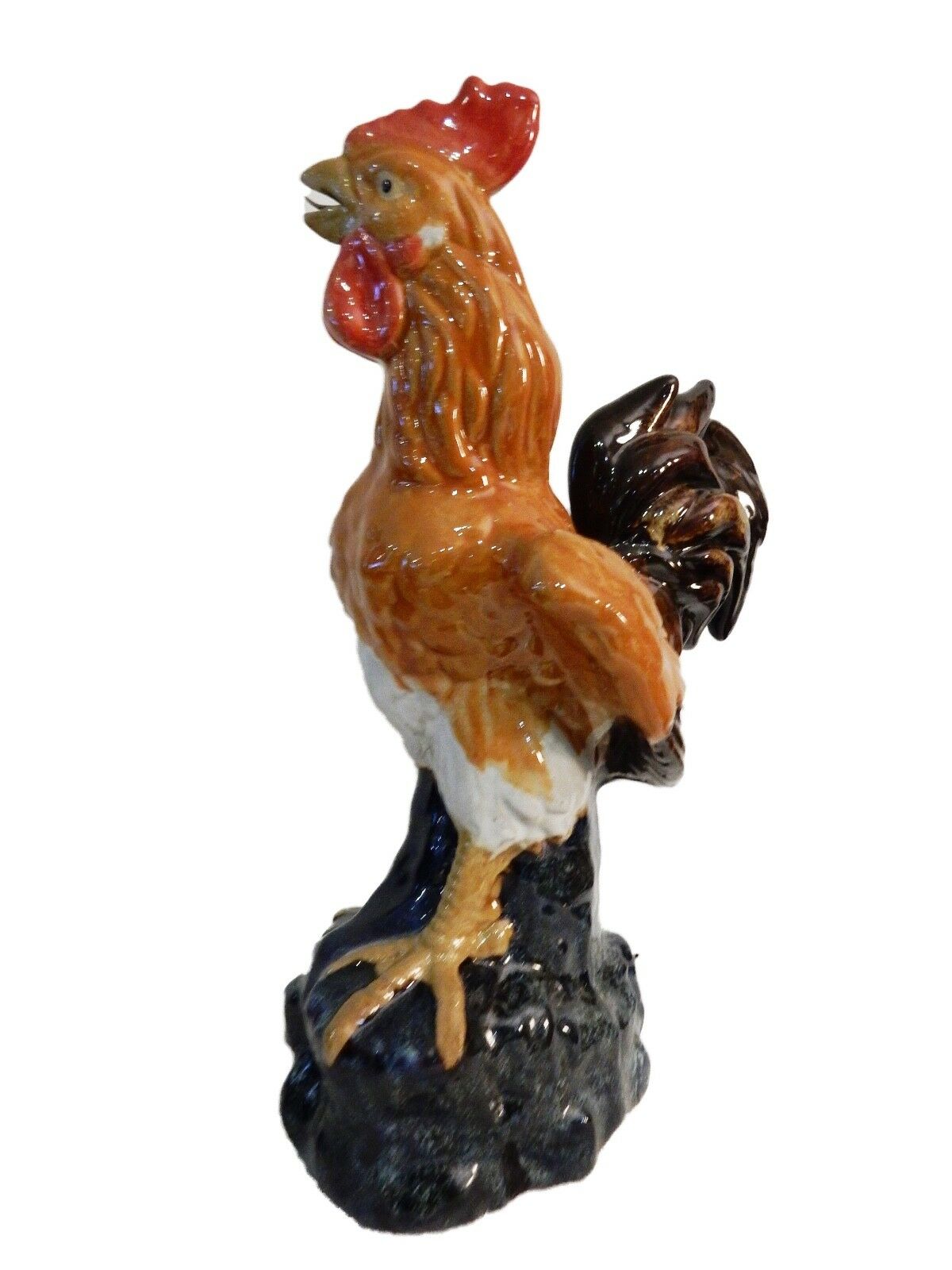 #266 Superb LG  Chinese Ceramic Figure of a  Rooster 17.5"H