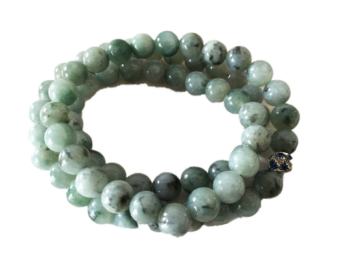 #1704 Superb  Jadeite Jade  Necklace 68 beads