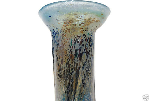 #D31 Superb LG Bohemian Iridescent Glass Vase 14" H