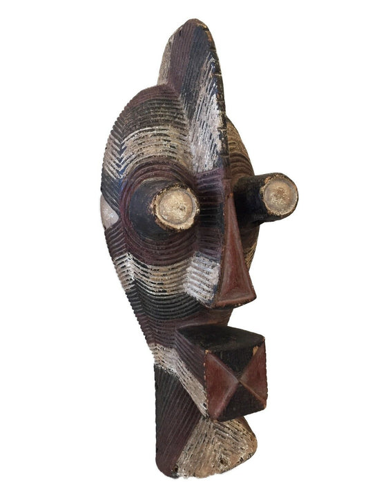 #752 Old African Male Songye Kifwebe Mask 21" h