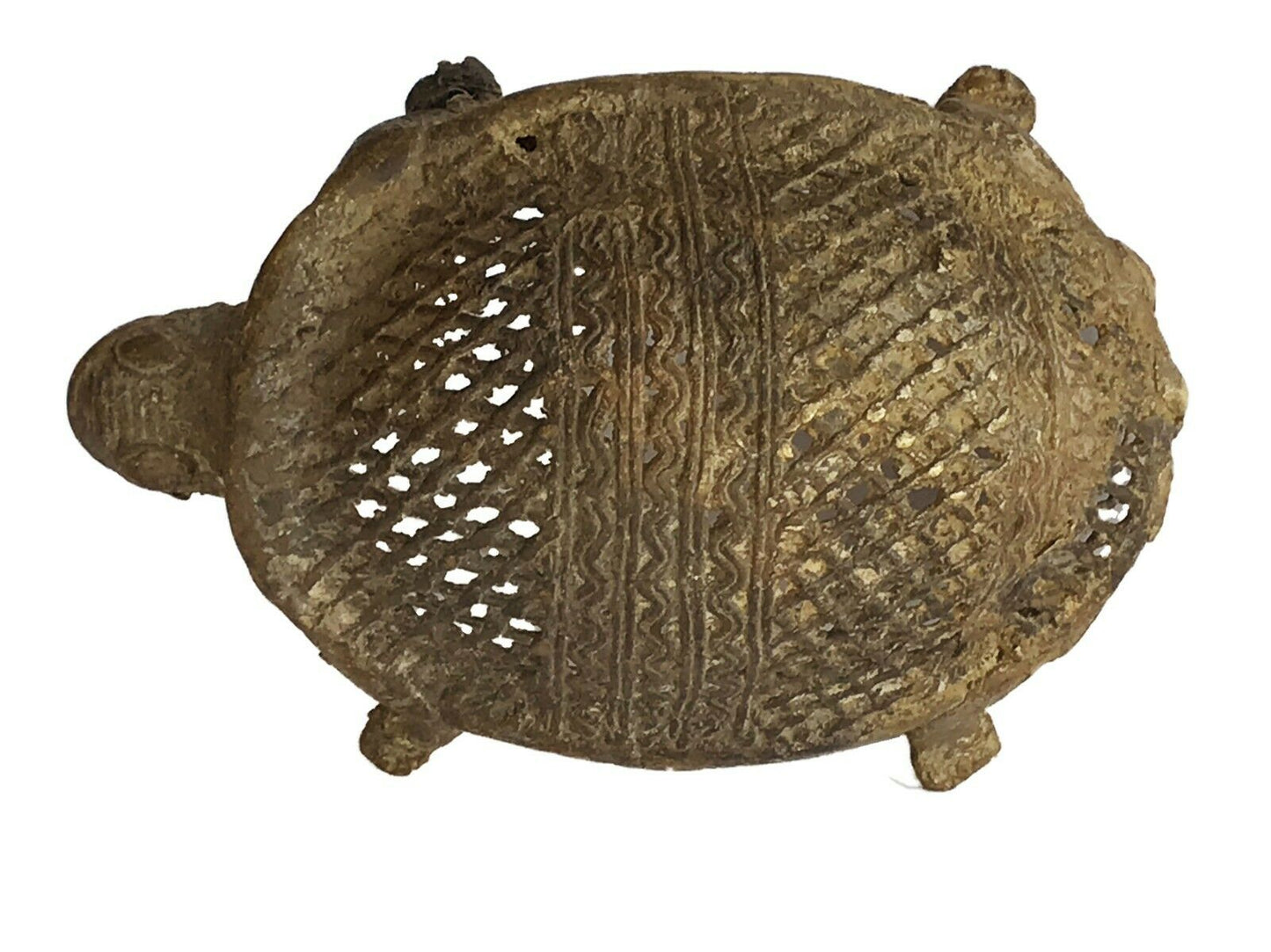 #379 Superb African Lobi Bronze Tortoise / Gold Weight 6'" W