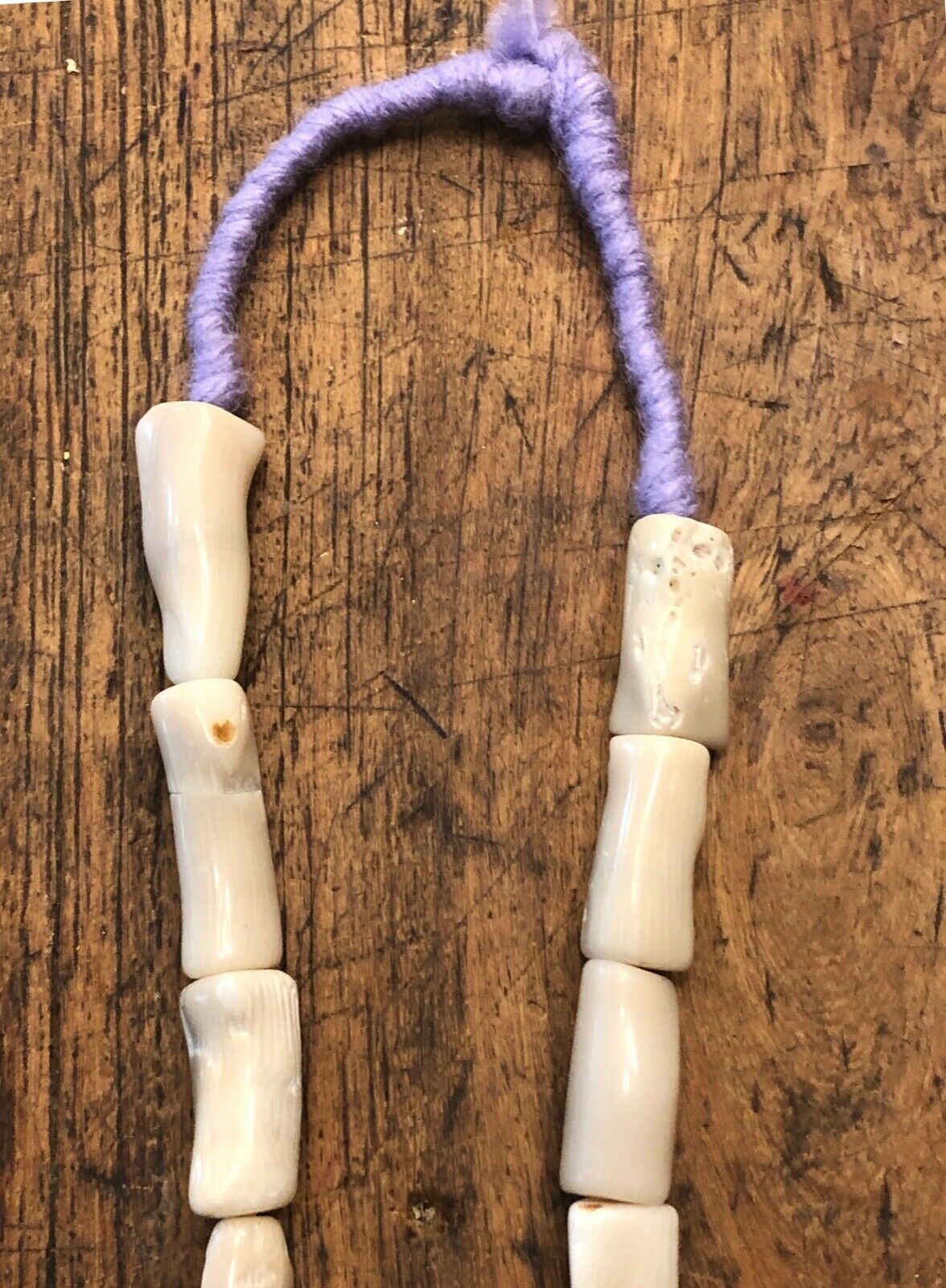 Superb Trade African Natural white Coral 32 Beads