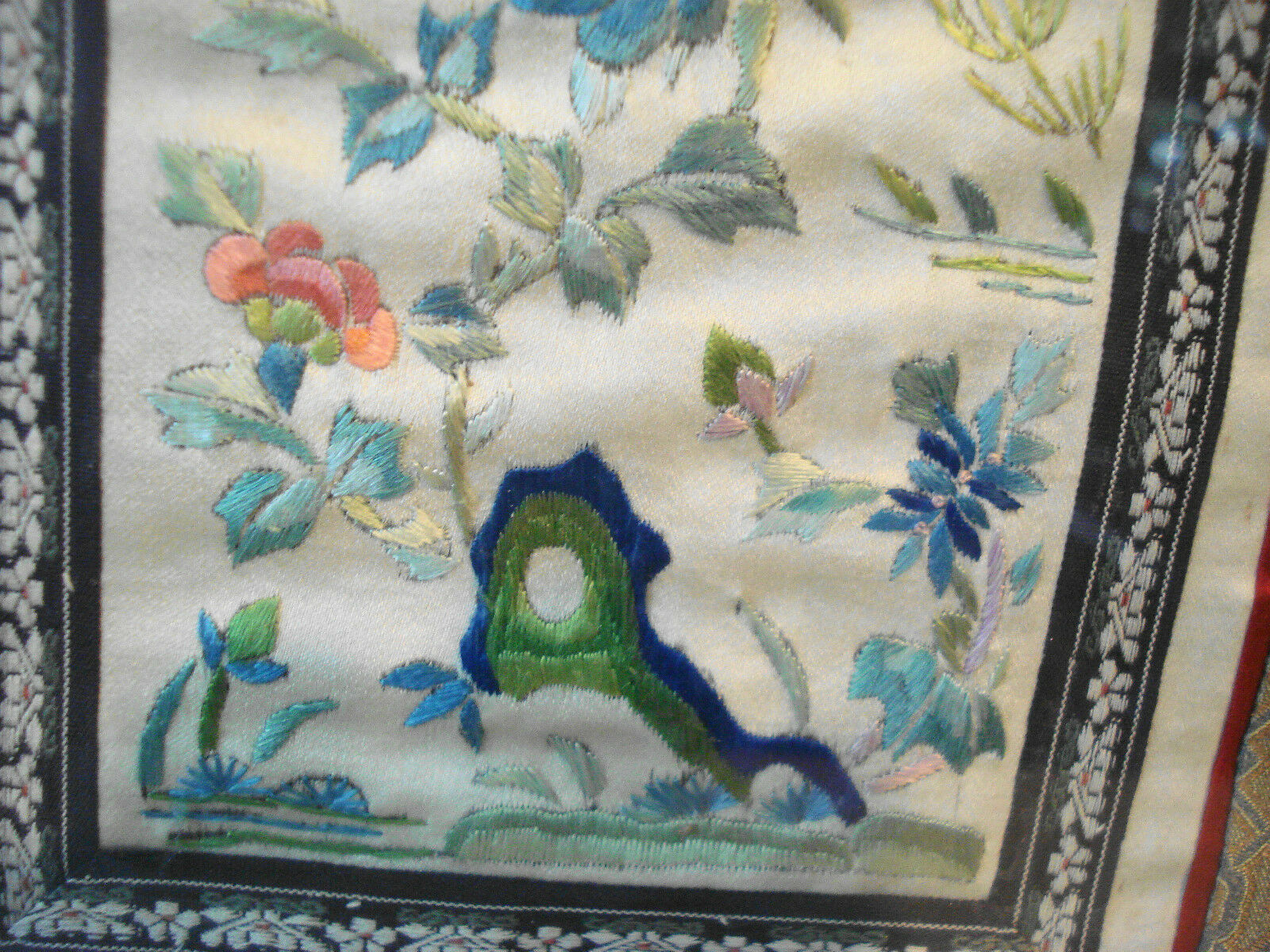 Antique Traditional Folk Art Silk Floss Embroidered Panel Cover: C1920 –  Hannah Whyman