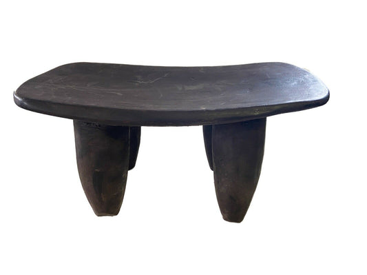African Old Senufo Wood Milk Stool  I  . Coast 16" w by 7.75" H #923