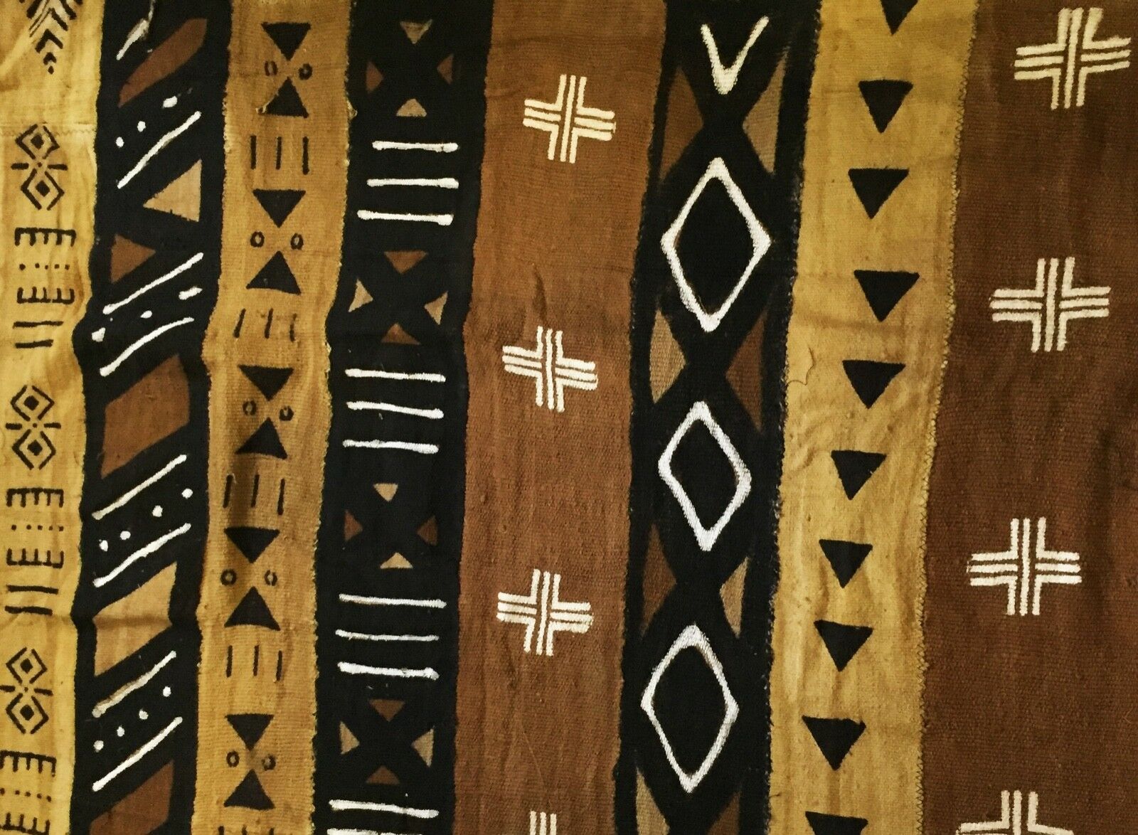 Superb Bogolan Mali Mud Cloth Textile 43 by 64 # 1812 – Ethnika Antiques