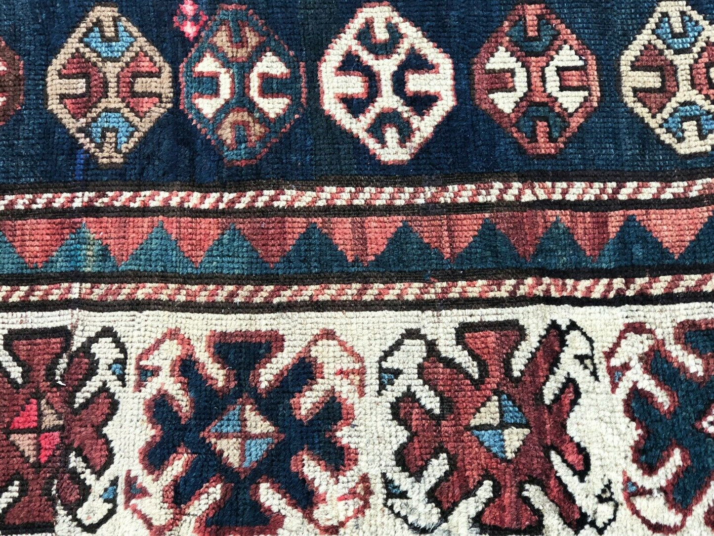 #521 Rare exquisite 19th Caucasian Chagli Long Rug 10' 3" x 4' 9"