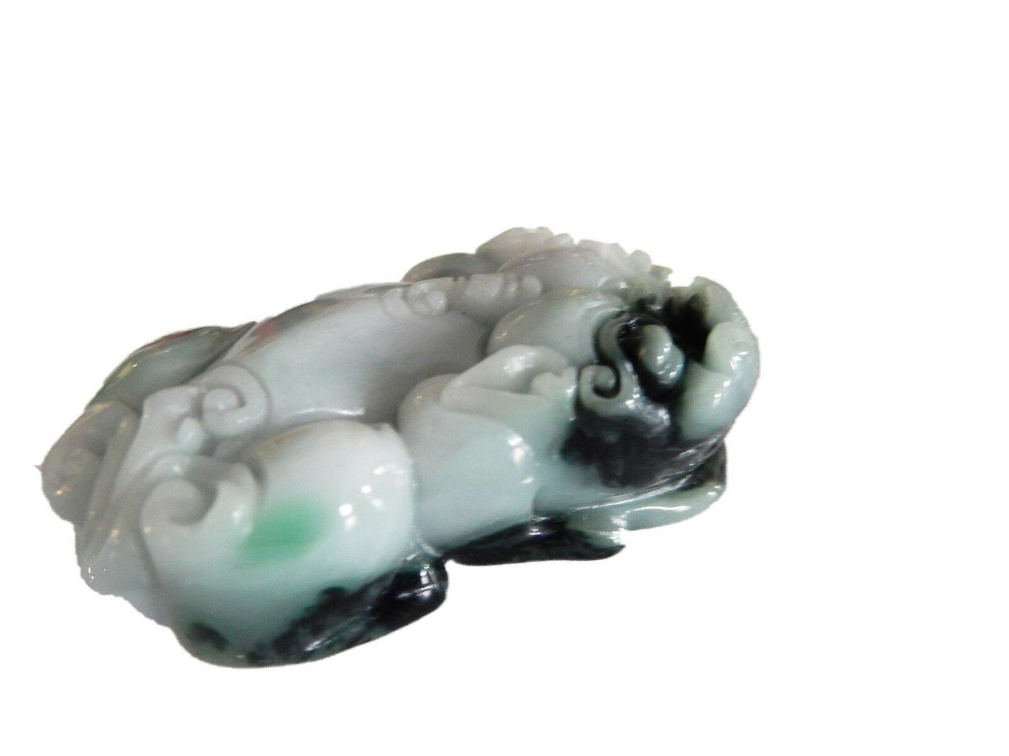 #173 Jadeite Jade  Carved PIXIU Wealth  Figure