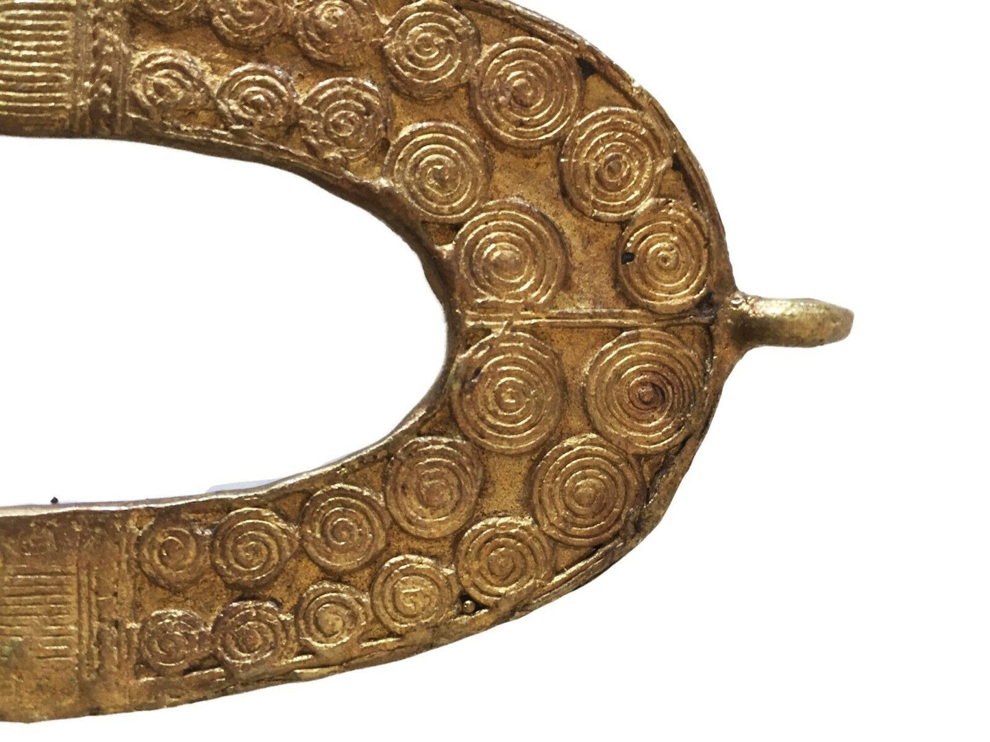 #1891 Lobi Bronze Amulet /Gold Weight Pendant 3" H