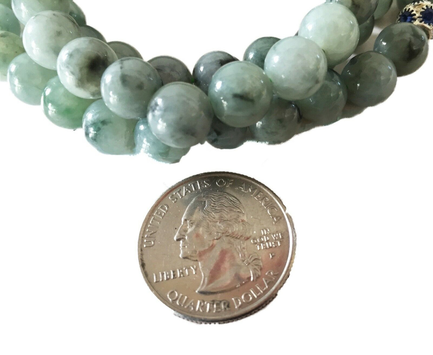 #1704 Superb  Jadeite Jade  Necklace 68 beads