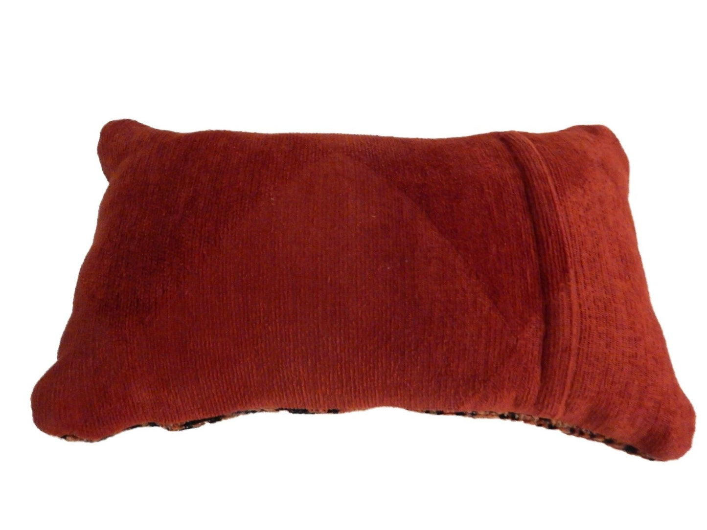 #Pl4 Antique  Lumbar Malayer Rug Pillow Fagment 14.5" by 9"