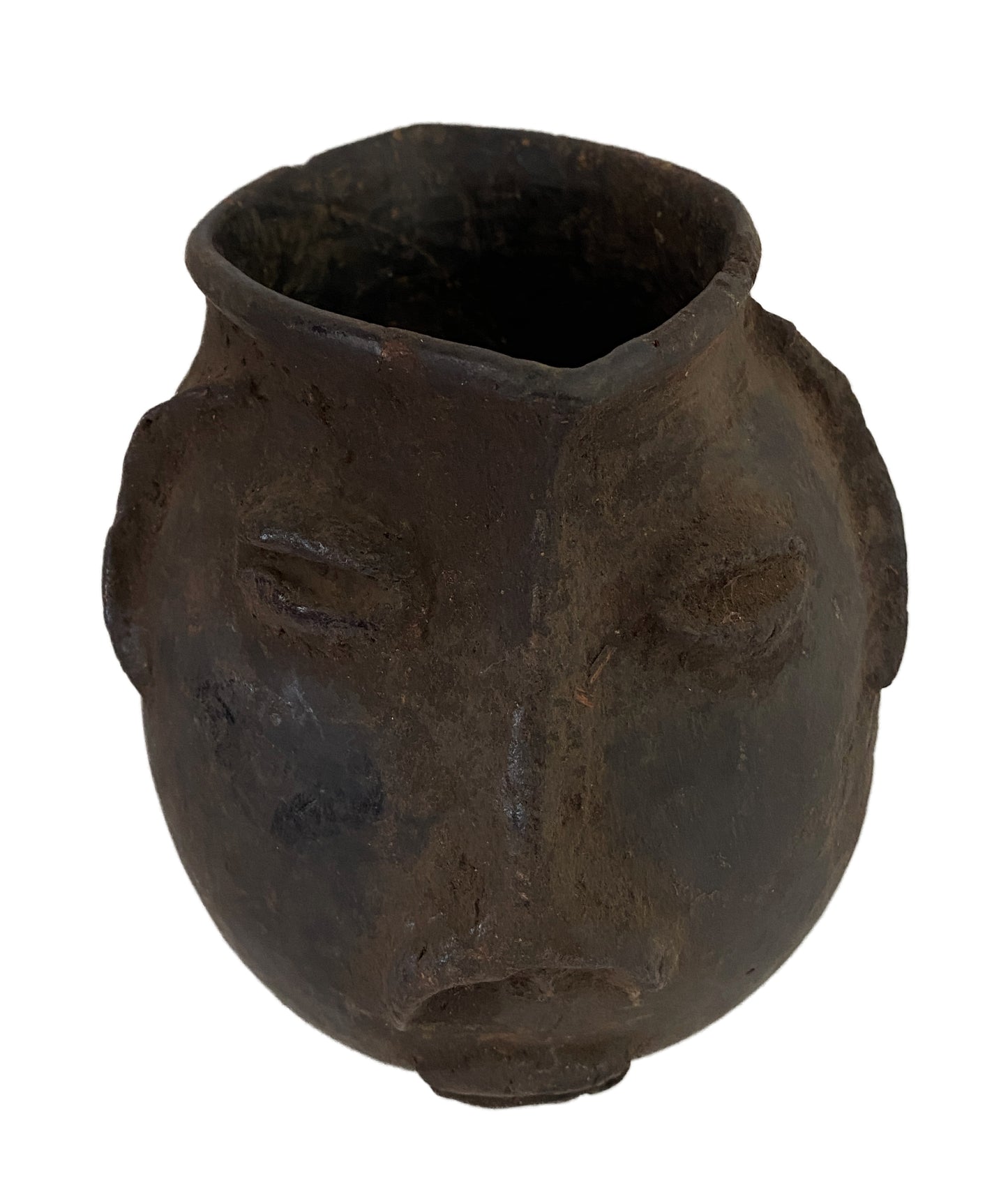#3740 Kuba wooden Cup Figural Head Congo