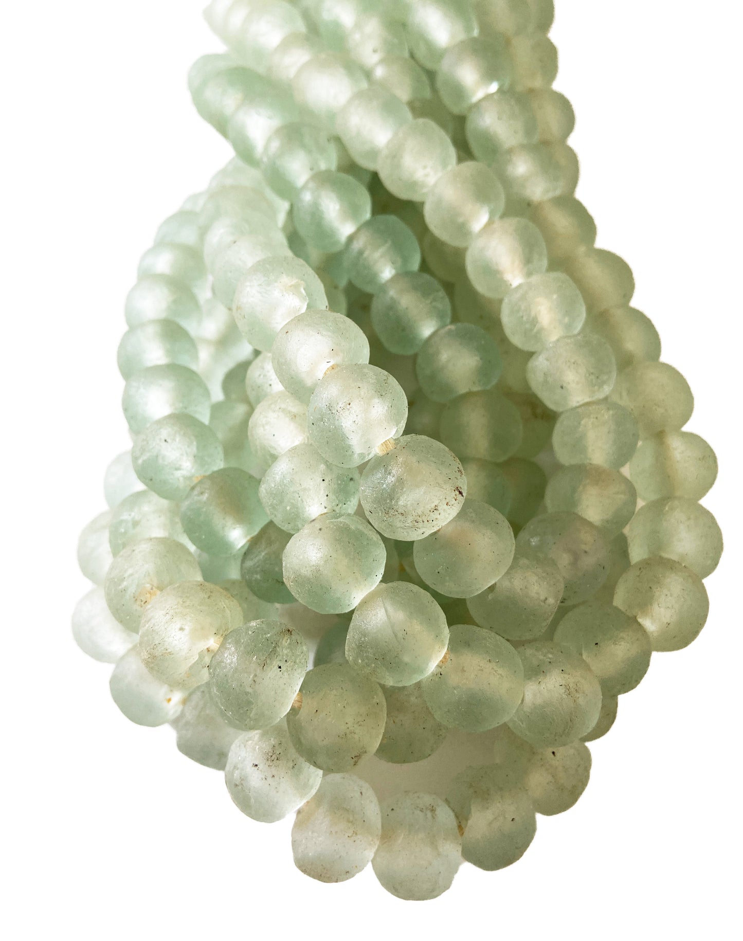 #2290 AfricanAqua Glass Trade Beads S/6