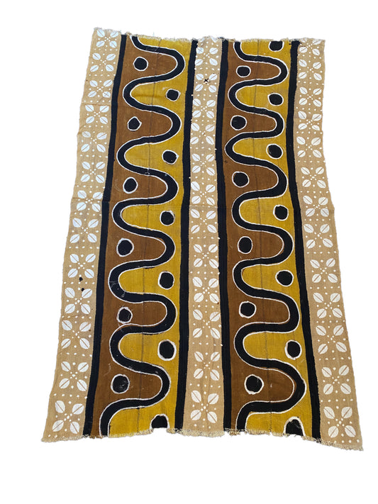 #3768 Superb Bogolan Mali Mud Cloth Textile 38" by 62"