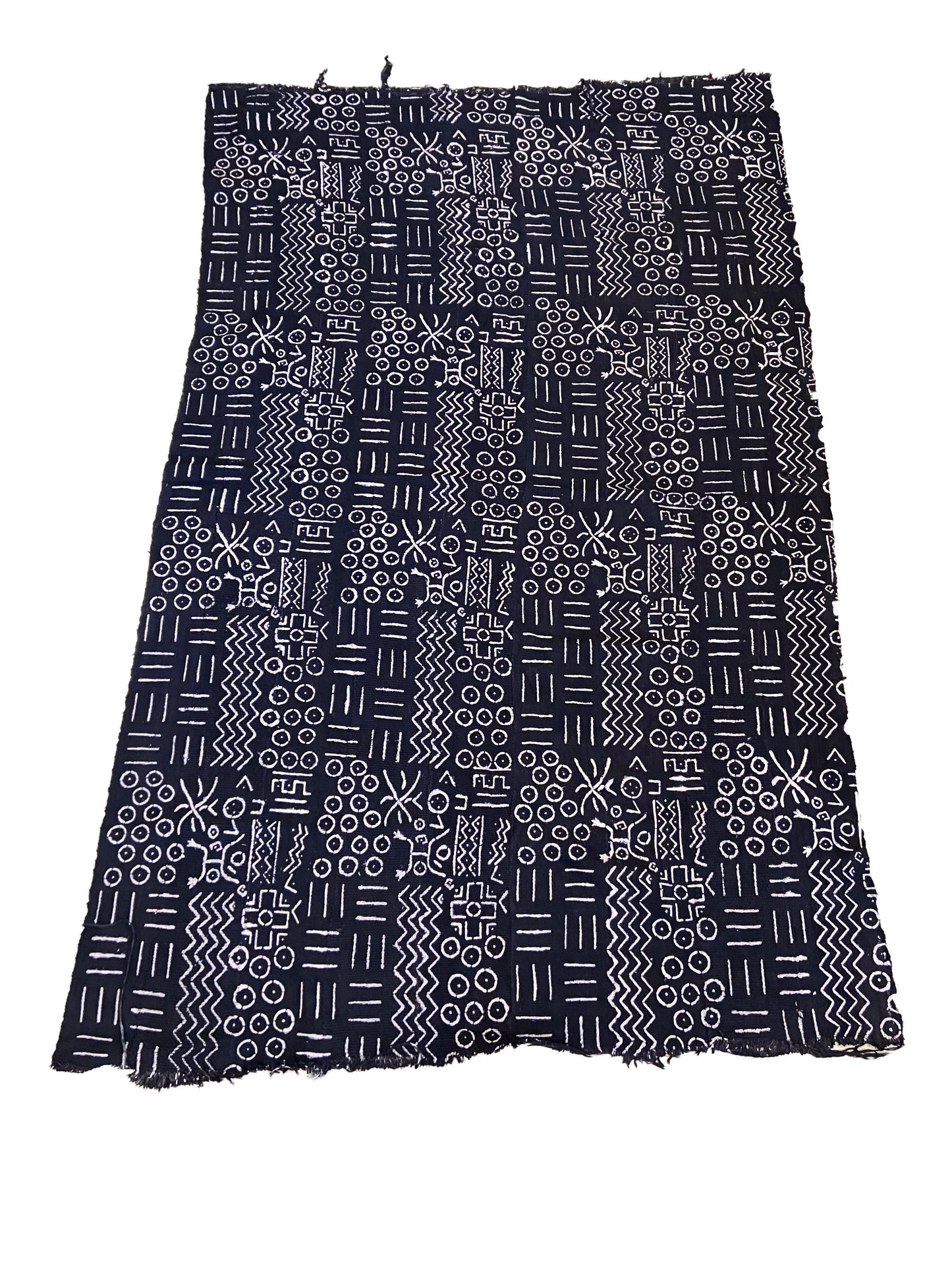 1980s African Bogolan Mud Cloth Textile # 1925/1925A