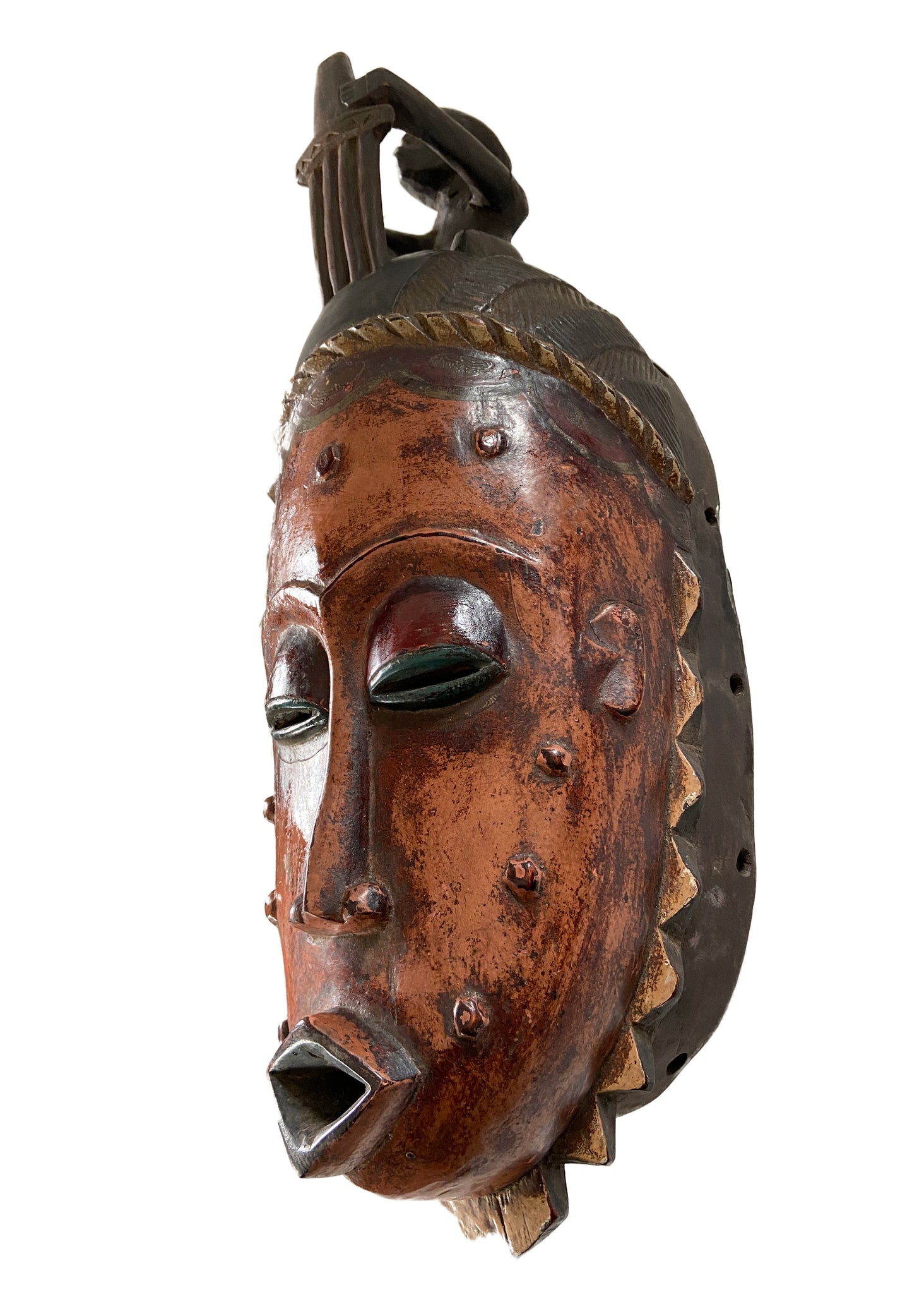 #960 Lg African Guru Portrait Mask Cote d'Ivoire 22.5" H
