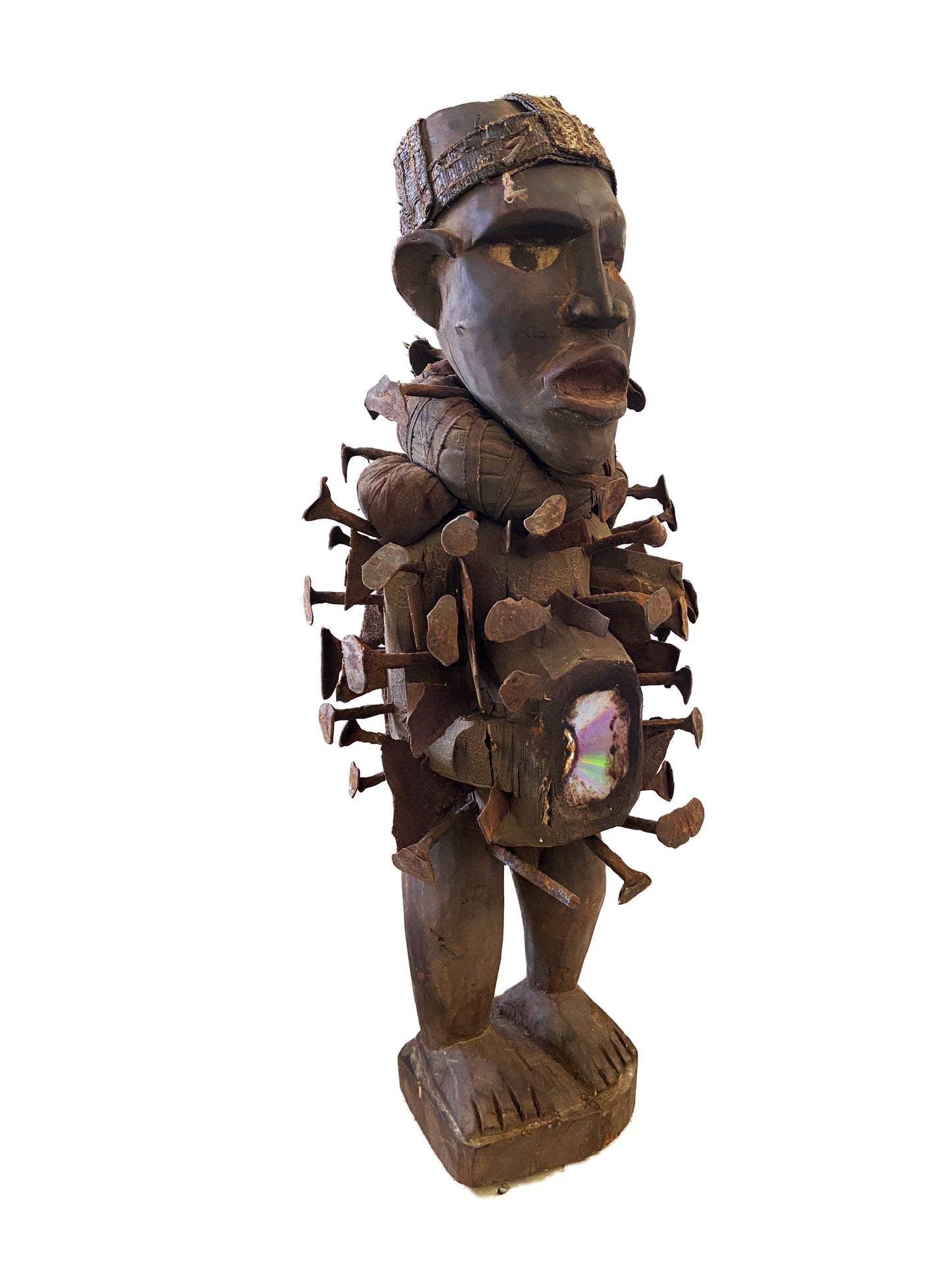 #2055 African Nkisi Fetish Power Figure 24.5" H Congo