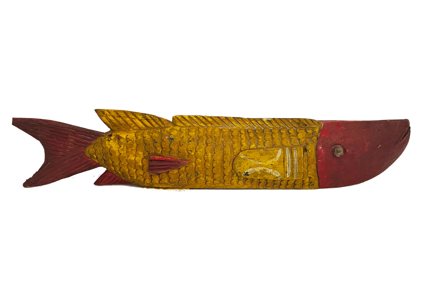 #3650 African Wooden Fish Bozo Tribe Mali 37"