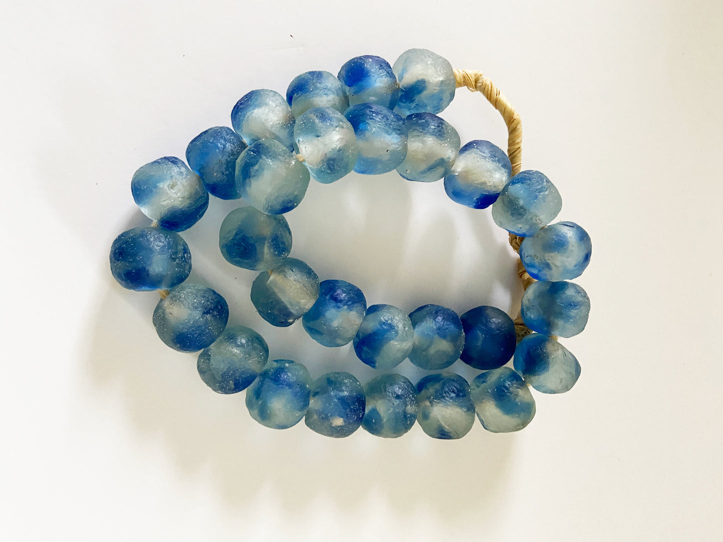#2278 African Jumbo Glass Trading Beads String