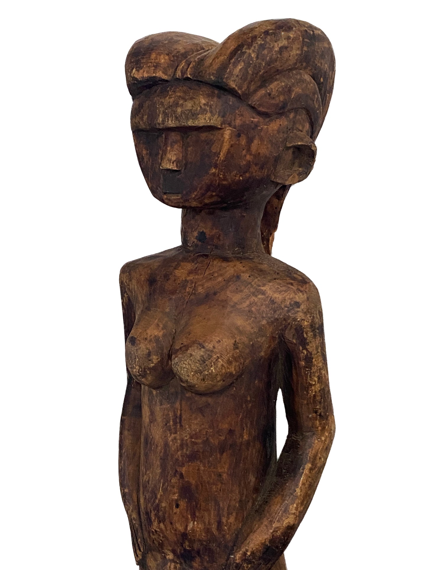 #3918 Old African Senufo Maternity Sculpture 25.5" H