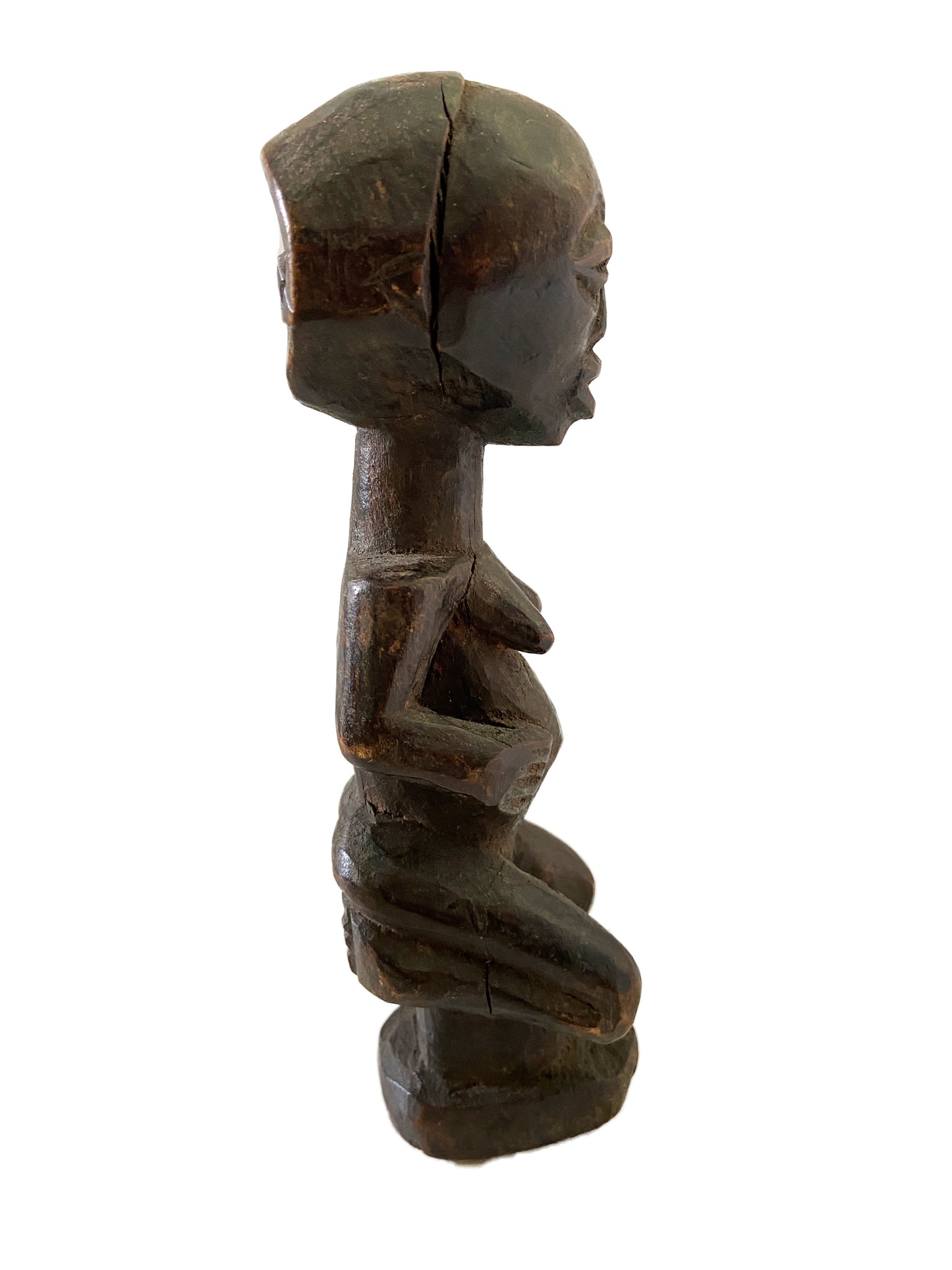 #2151 Superb Hemba Pregnant Female Memorial Figure Singiti 7 Inch DR Congo African