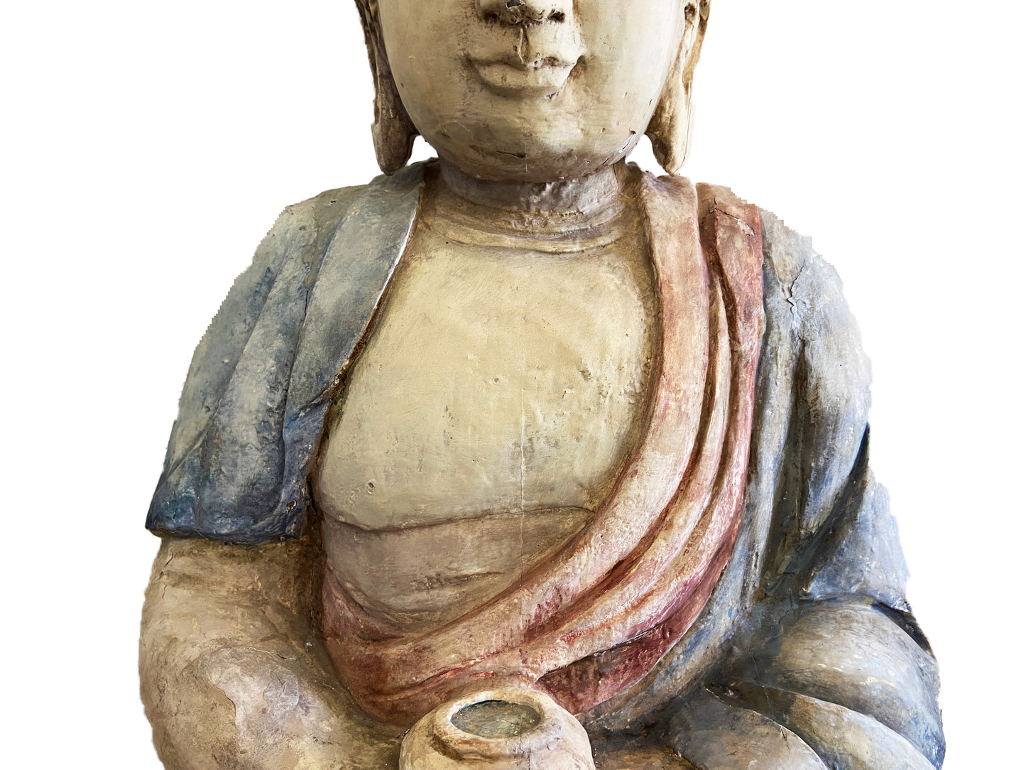 #3417 Huge Wooden Medicine Buddha 30" H