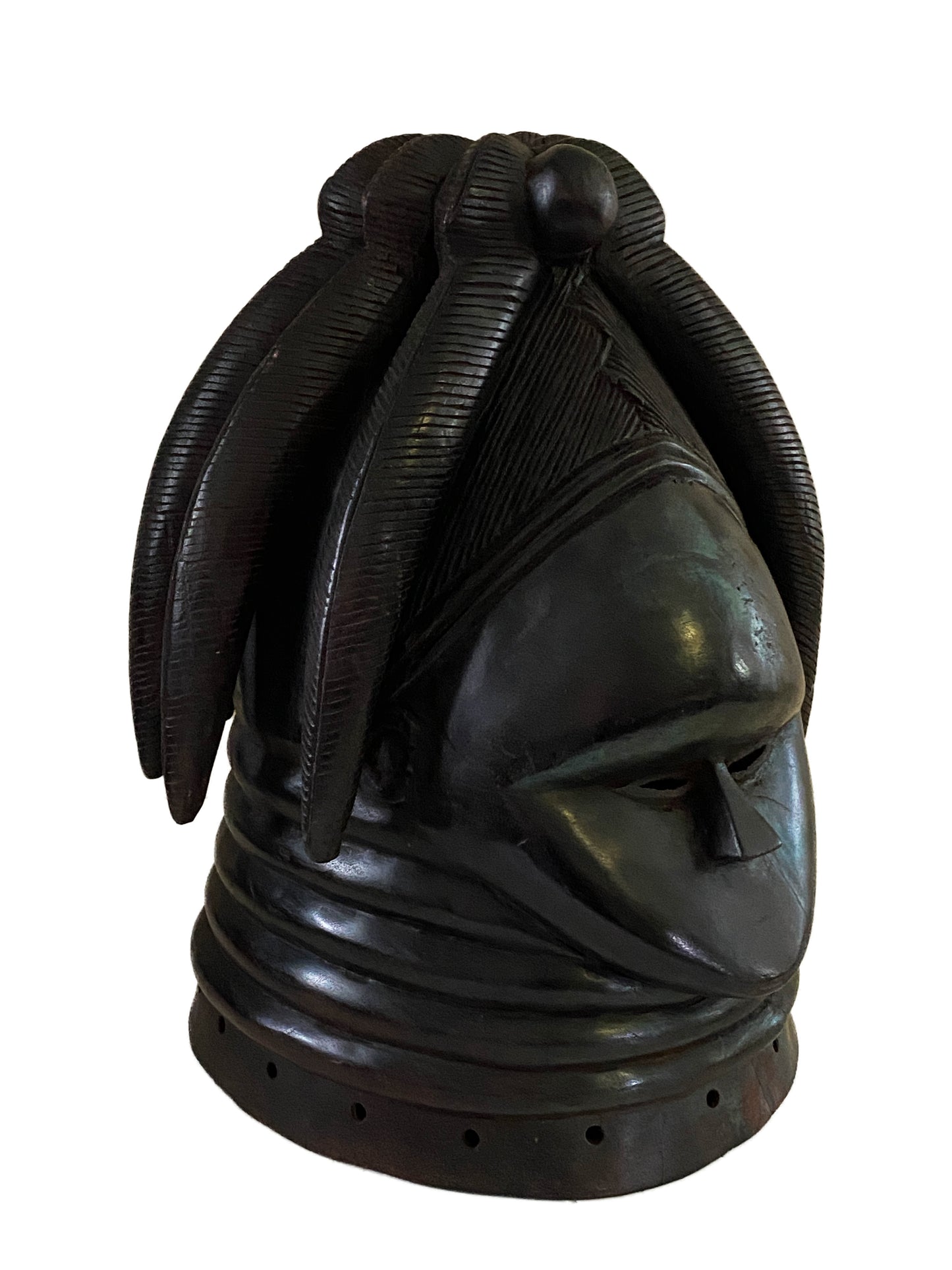 #3687 African Mende Helmet Mask 16" - Sierra Leone