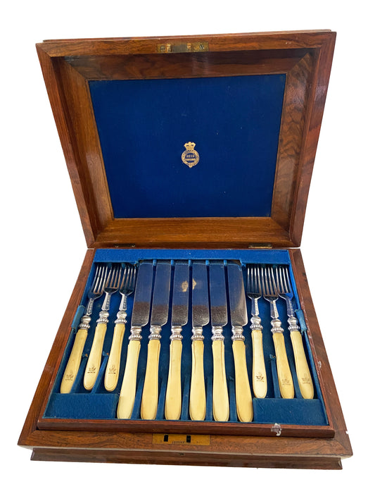 #3602 Antique Reed Cambridge Desert Flatware Set of 36 in a Box