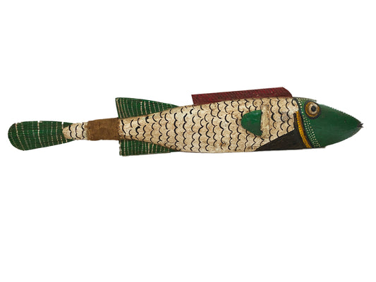 #3649 African Wooden Fish Bozo Tribe Mali 44"