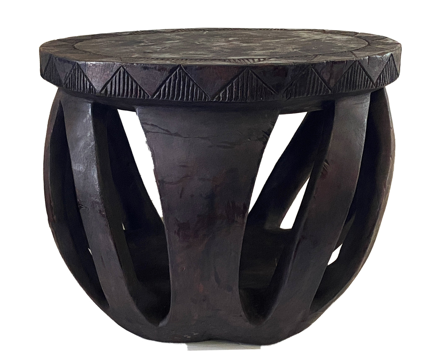 #3747 African  Baga LG Stool /Table Guinea-Bissau  14" H by 17.25"W