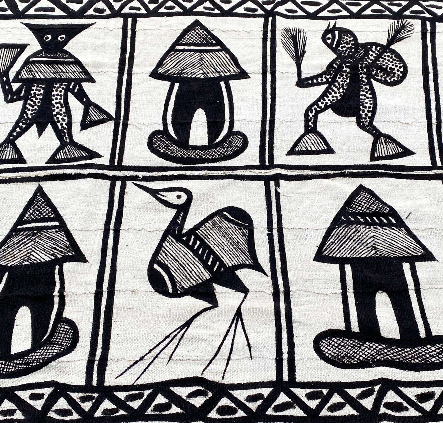 #4377 Vintage Korhogo by the Senufo People Mud Cloth Cote d'Ivoire