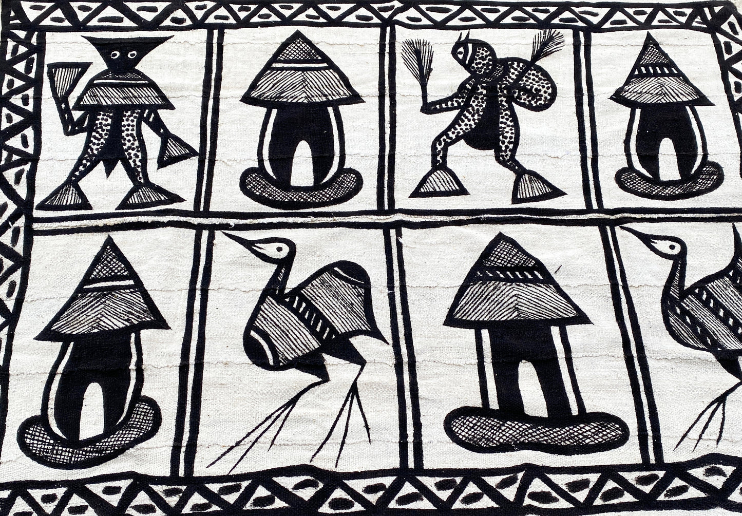 #4377 Vintage Korhogo by the Senufo People Mud Cloth Cote d'Ivoire