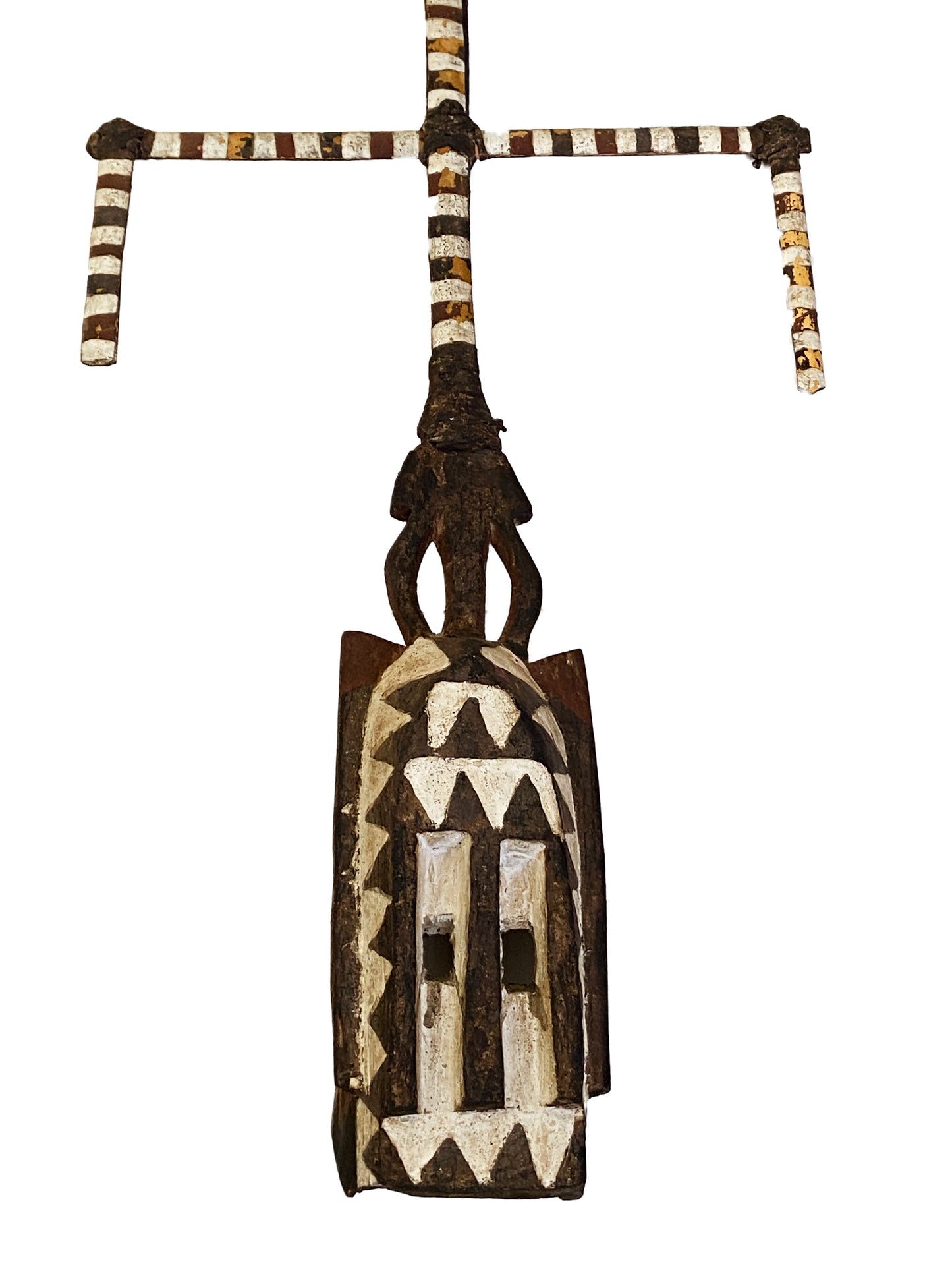 #3350 African Old Dogon Wooden Mask Kanaga Mali 47" H