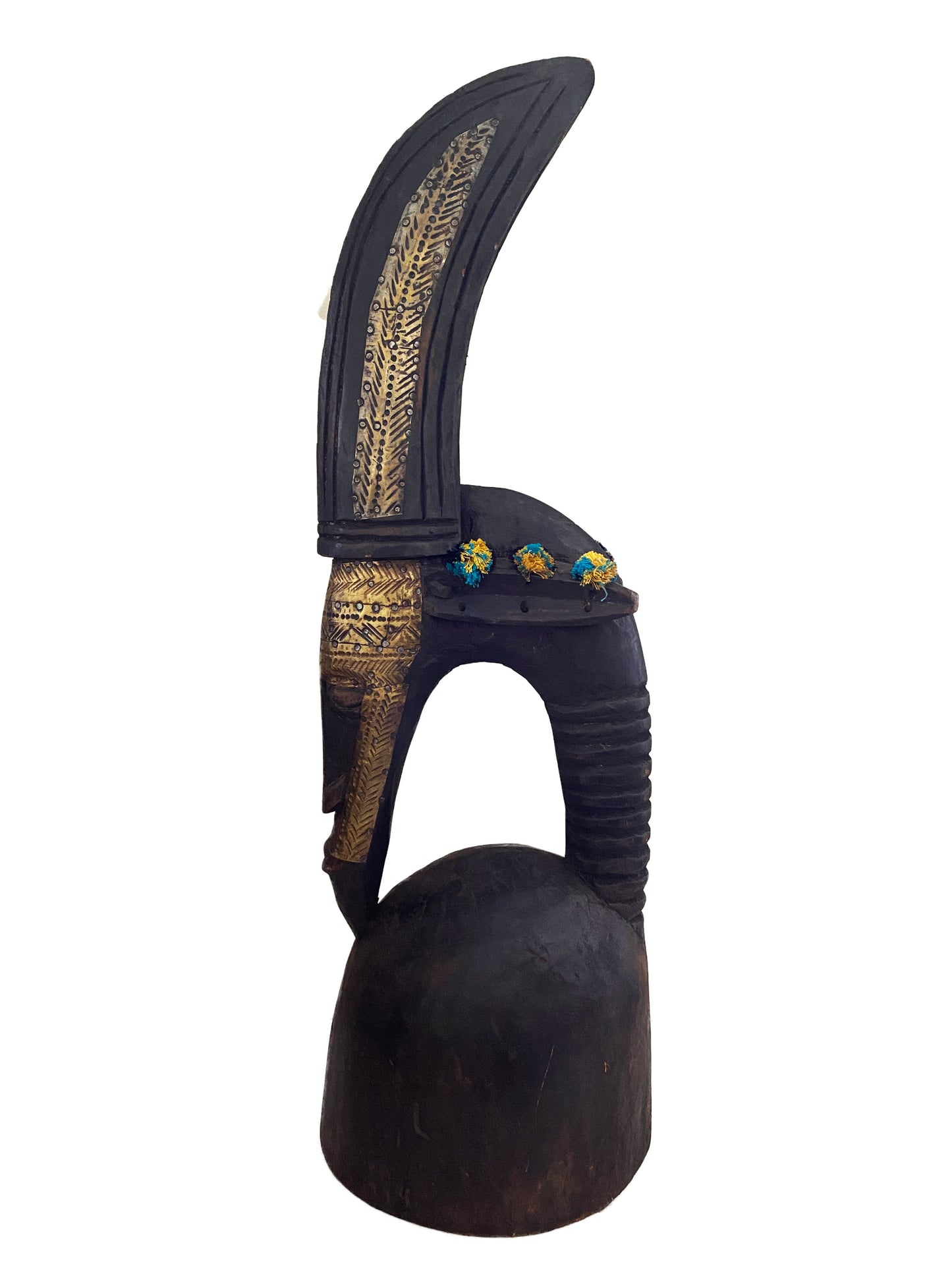 #3662 Lg Bamana Male Antelope Chiwara Helmet Mali African Art 28" H