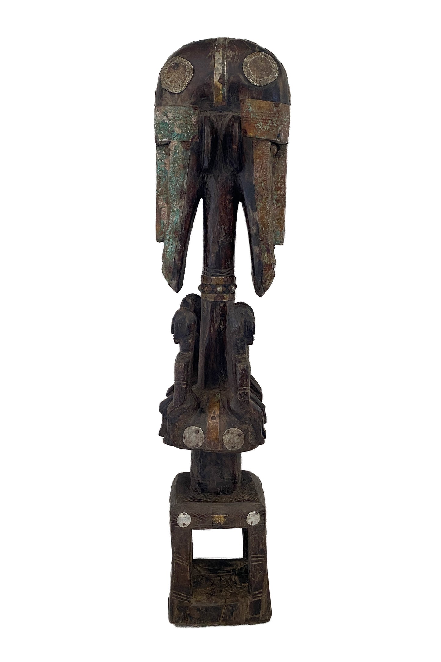 Rare Old Carved Wood Dogon /Marka tribe Figural Tellem Sculpture 32" H