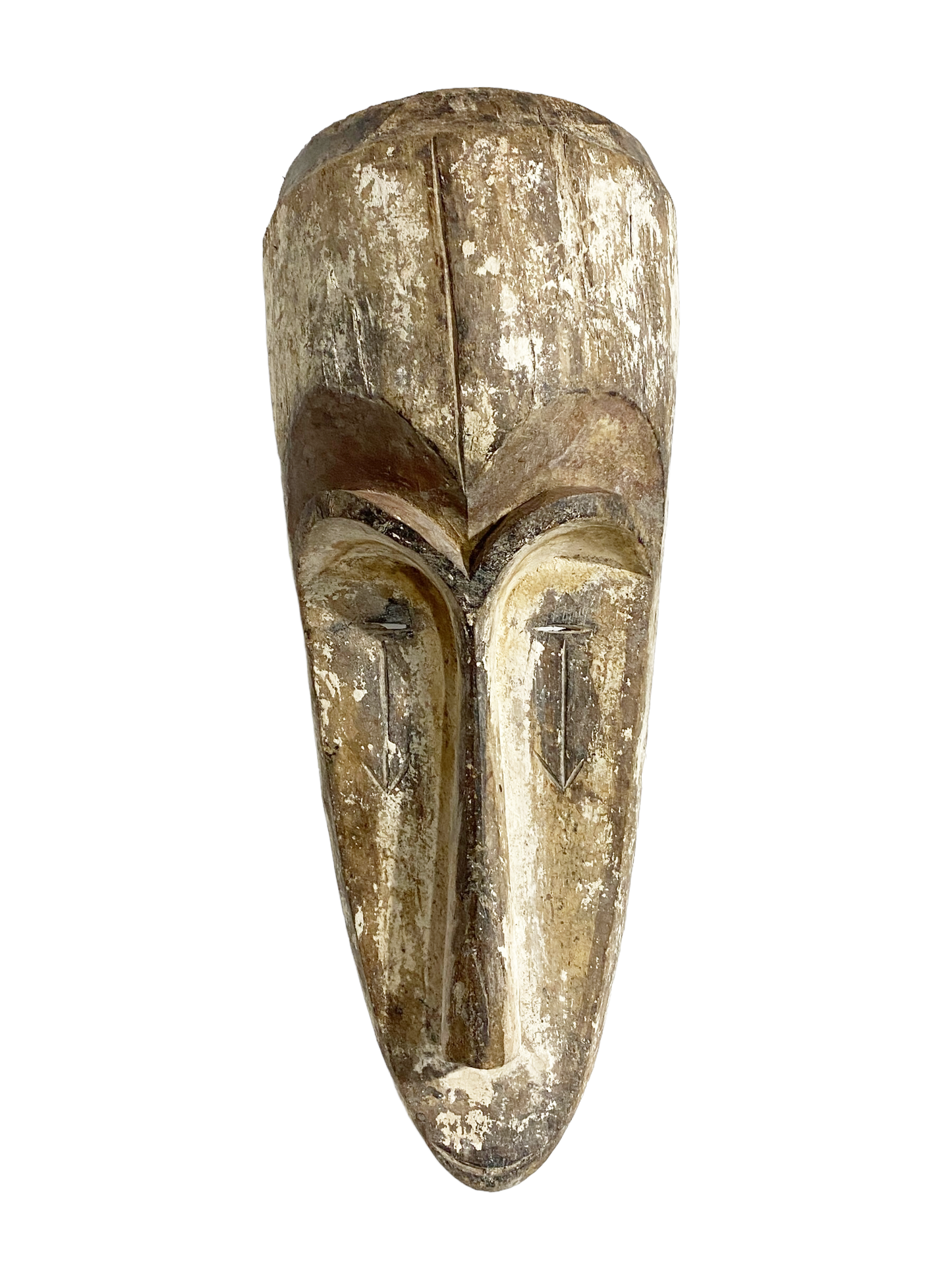 # 3575 Old Fang Mask Elongated Face Gabon African Mask 21.5" H
