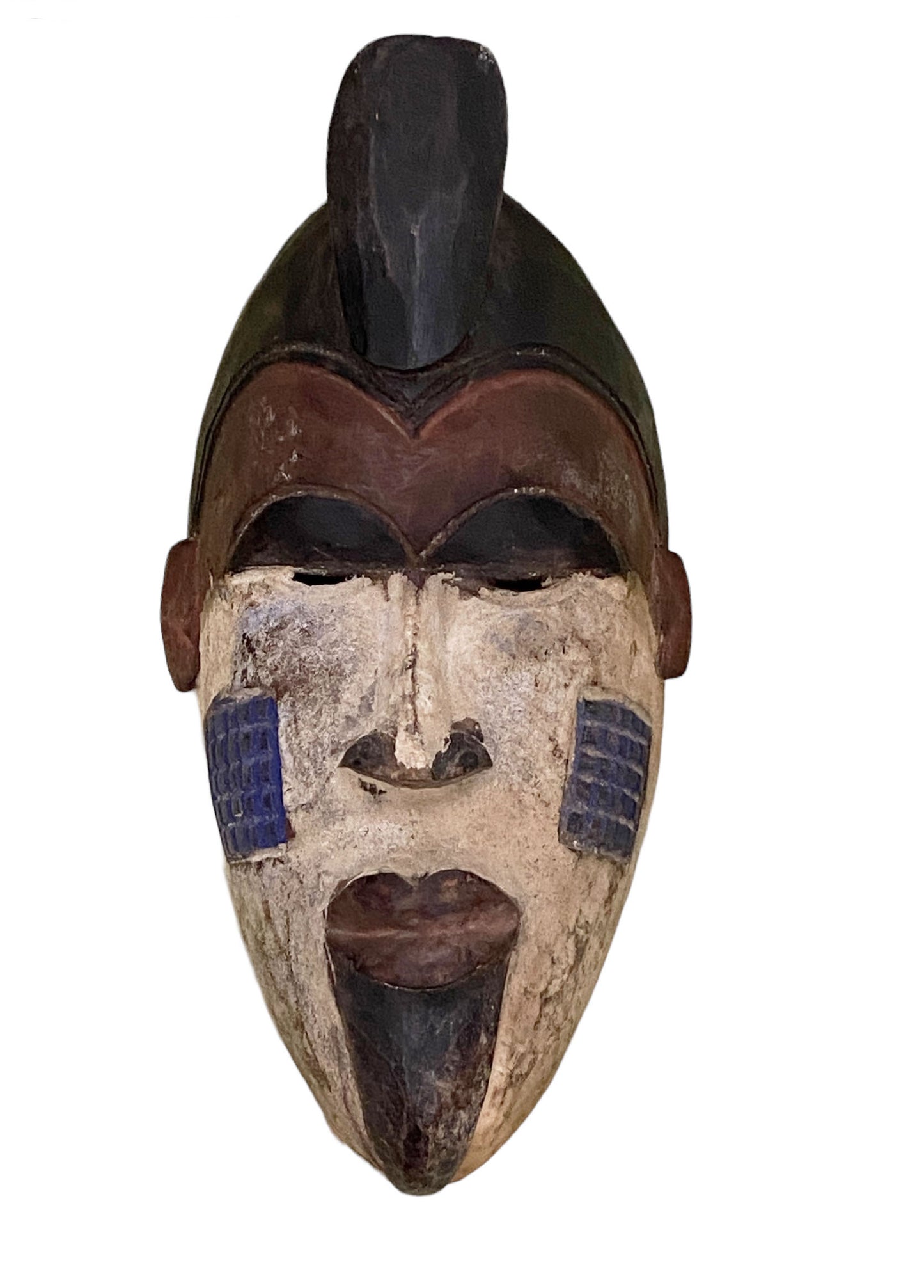 #5426 African Igbo Mask Nigeria  17" H