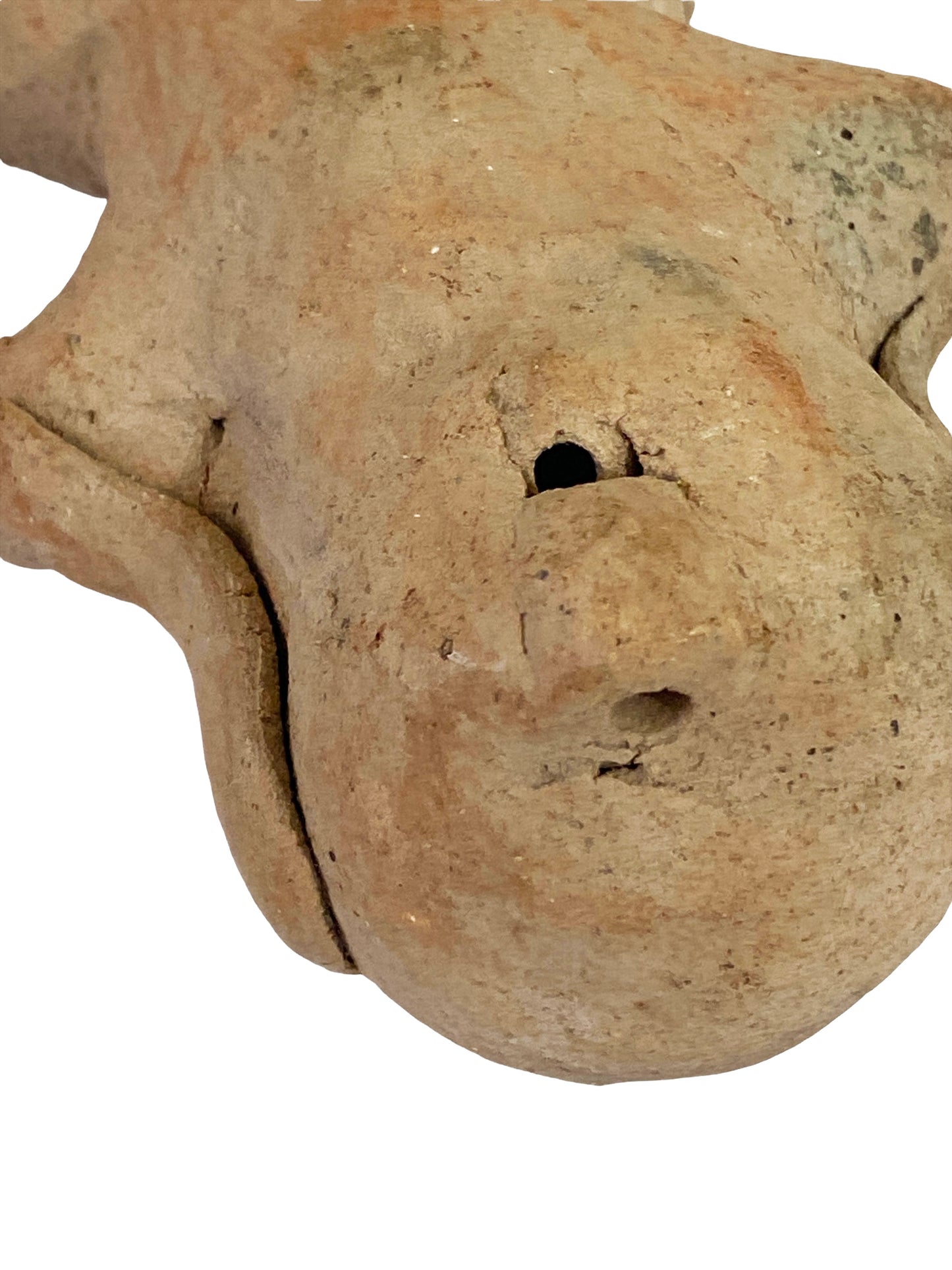 #4622 Rare Pre-Columbian - Jama Coaque Male Figure Holding a Ball