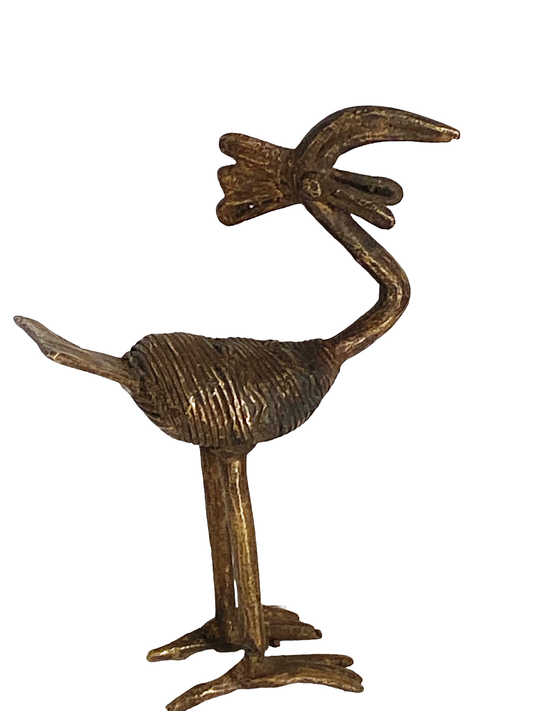 #2994 African Lobi Bronze Bird/ Gold Weight 4.5'" W by 5.75" h