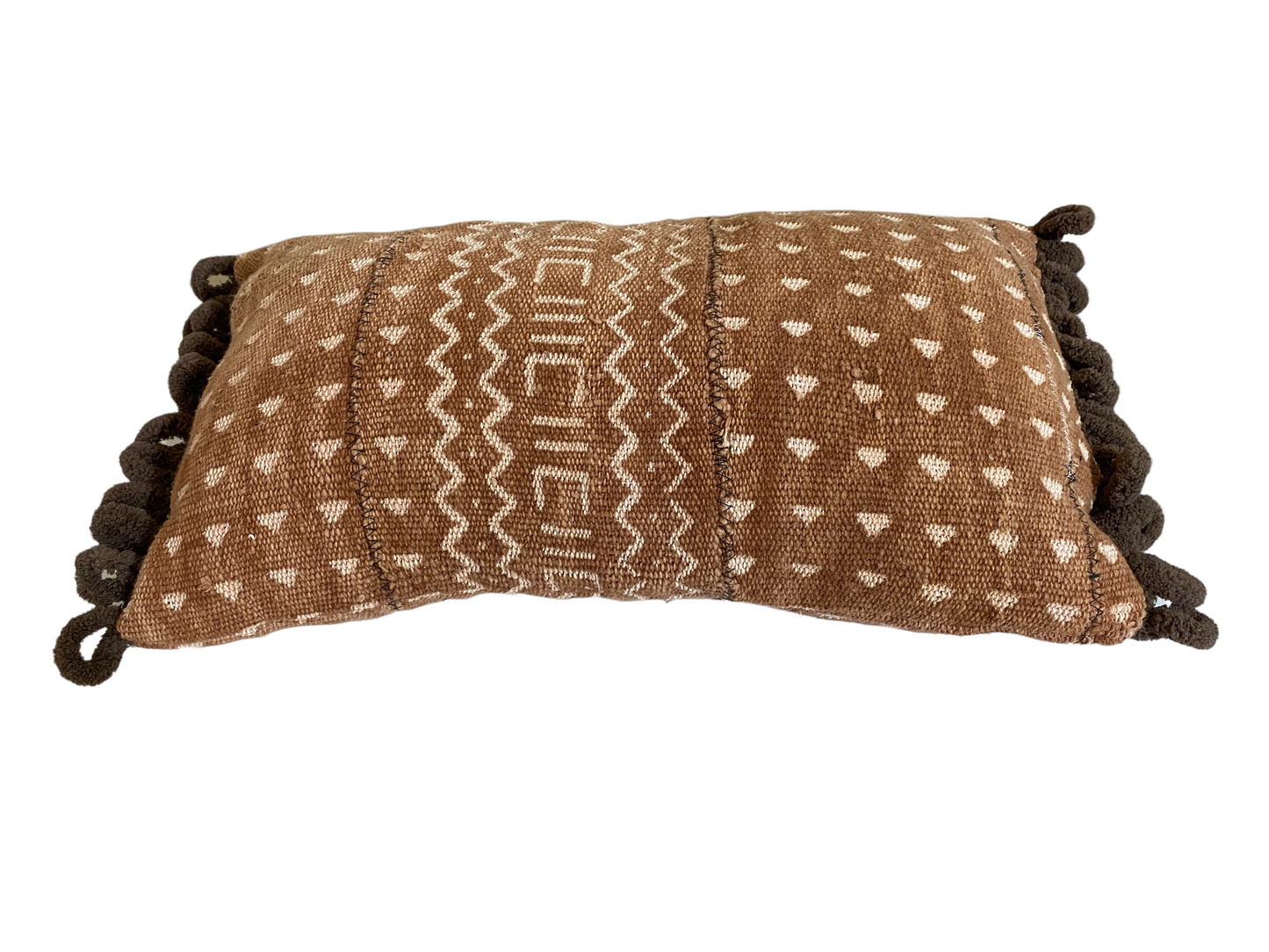 #4757 African Custom Made Bogolan Lumbar Mud Cloth Pillow 16"