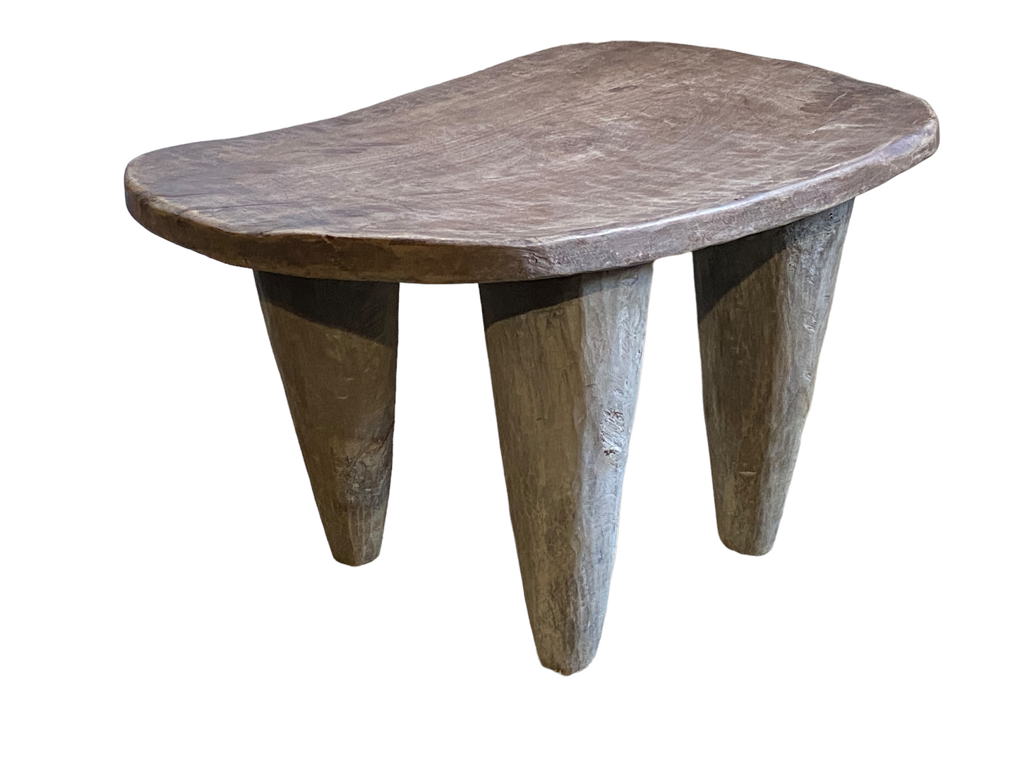 # 4971 Superb Old Rustic African Senufo Stool / Table  I coast 24" W