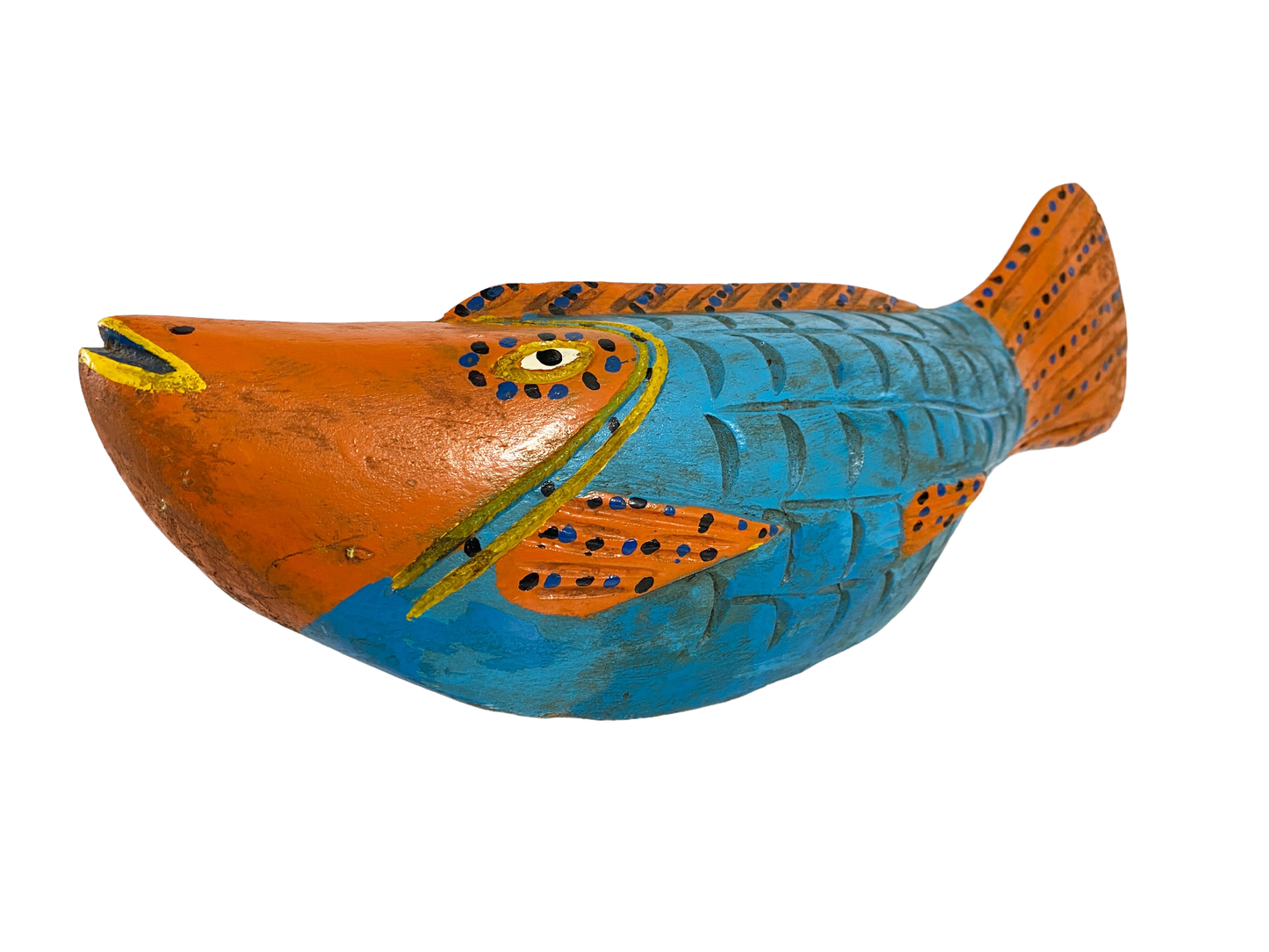 # 5124 African Wooden Fish Bozo Tribe Mali 17"