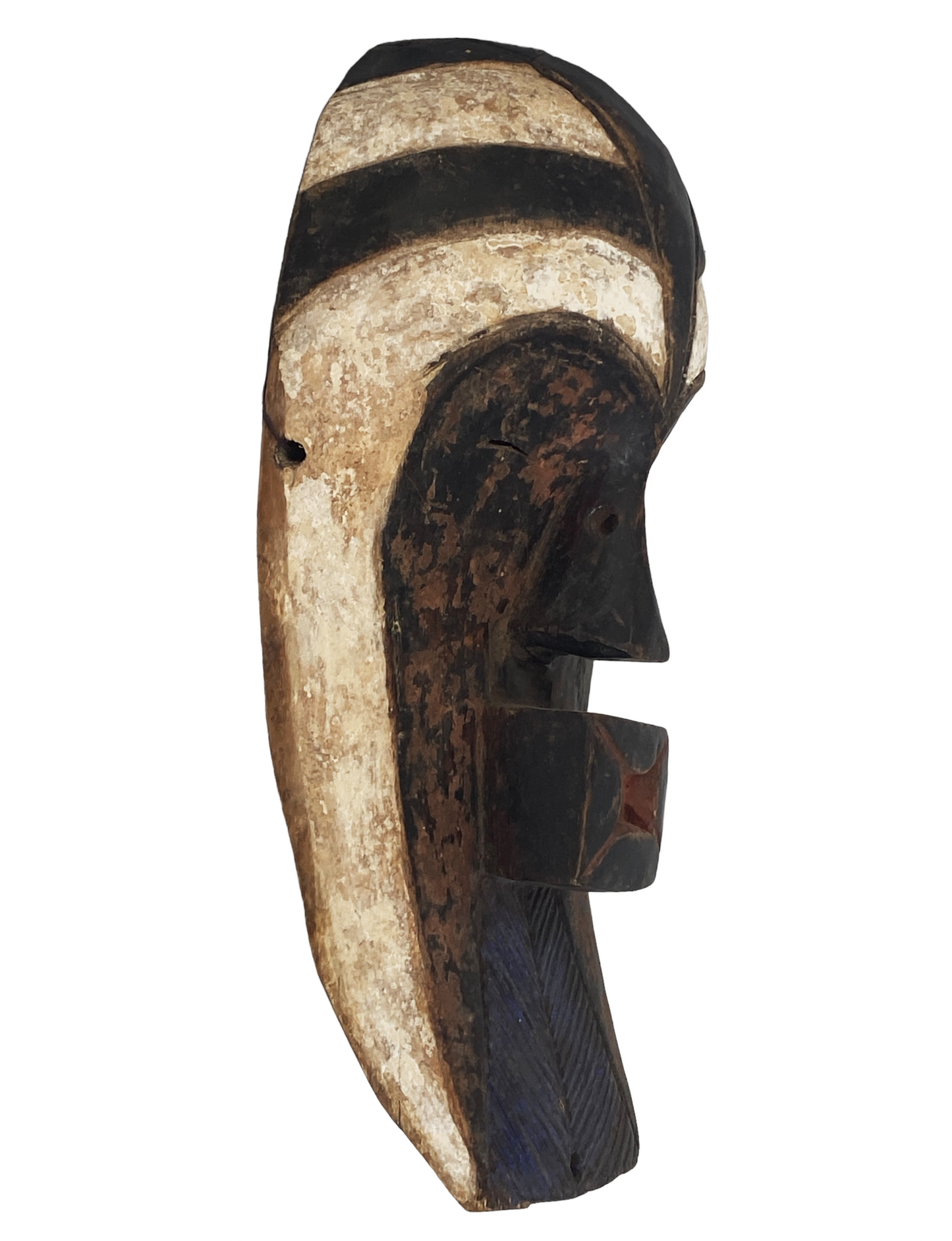 #1722 Songye Kifwebe Mask Dr Congo African Bird Mask 17.5" H