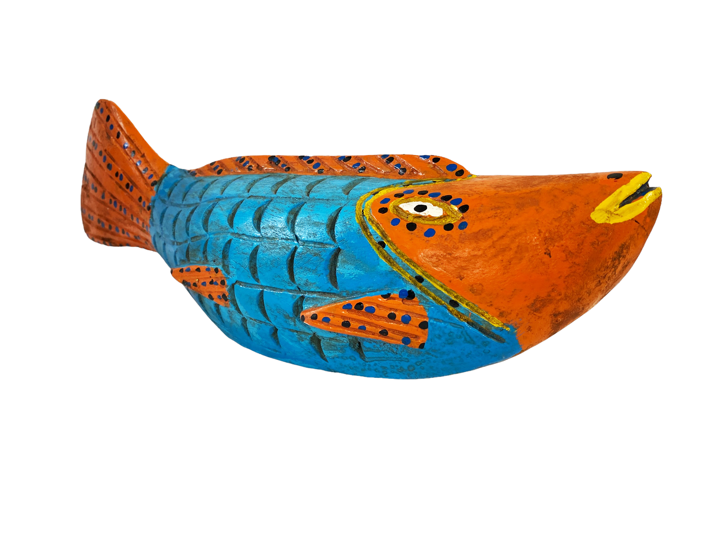 # 5124 African Wooden Fish Bozo Tribe Mali 17"