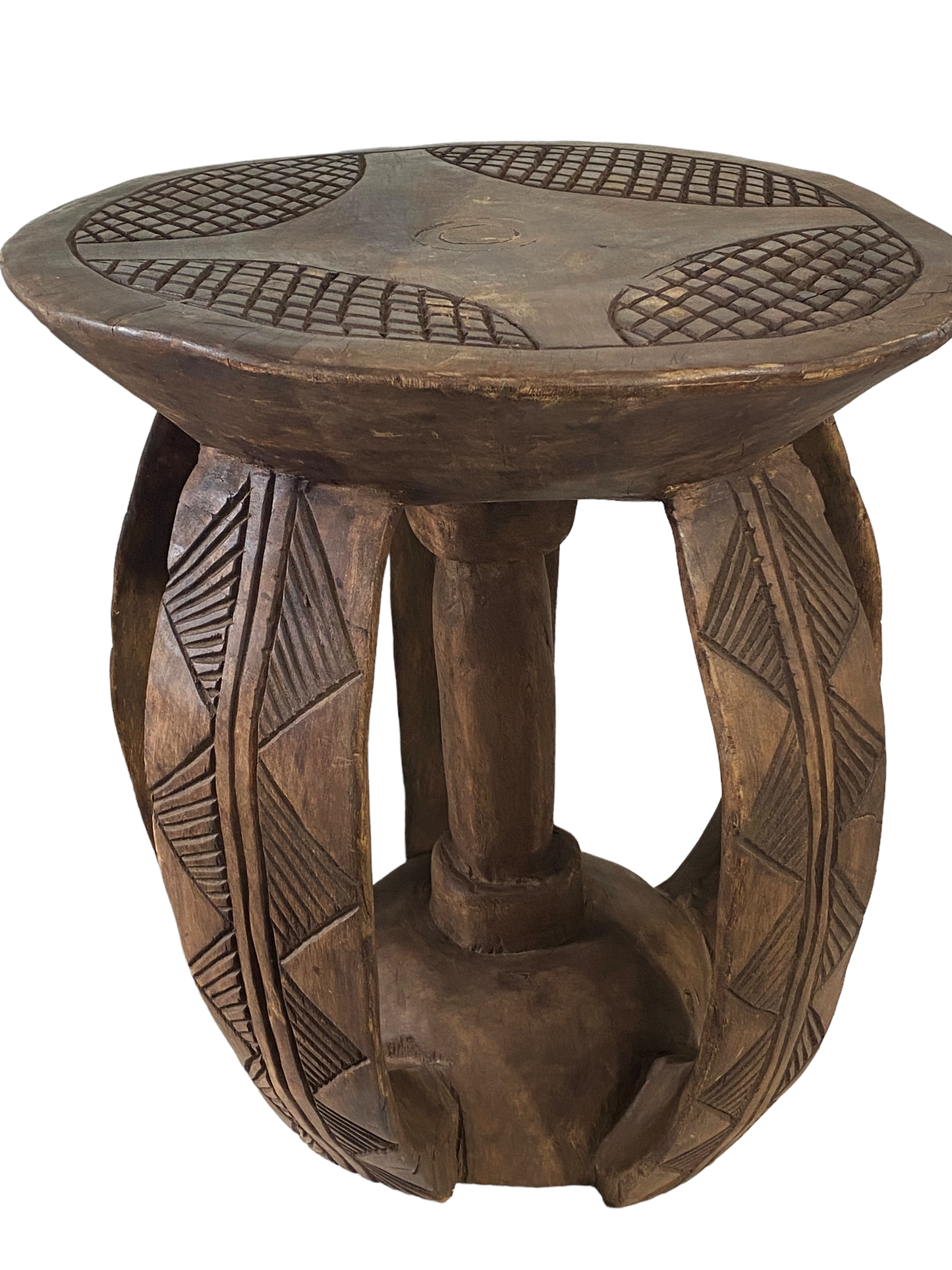 #5189 LG African  Baga Stool /Table  Guinea-Bissau  18" H by 17" W