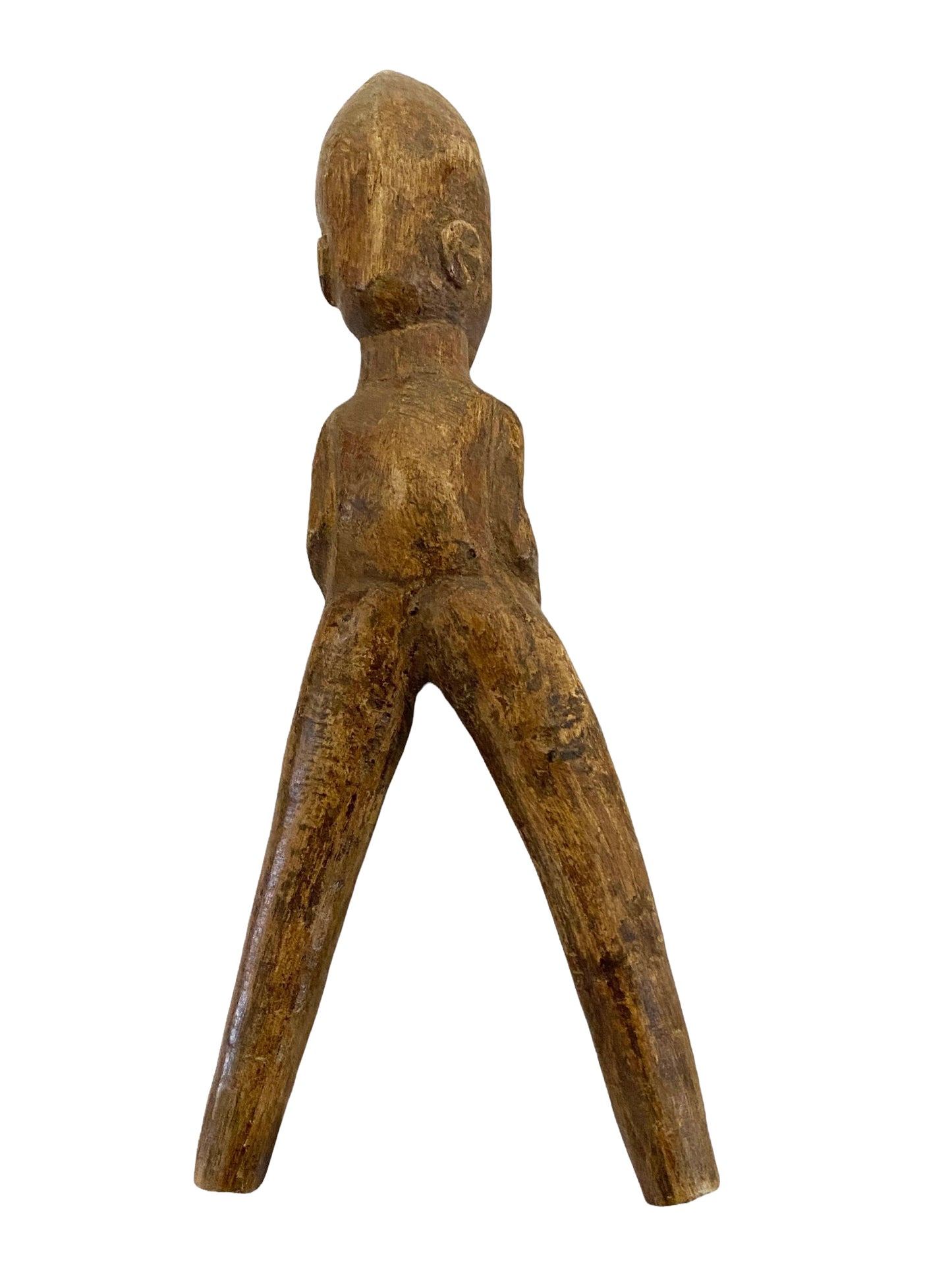 #4763 Superb  old Lobi Figural Sling shot Burkina Faso African 7.25" h